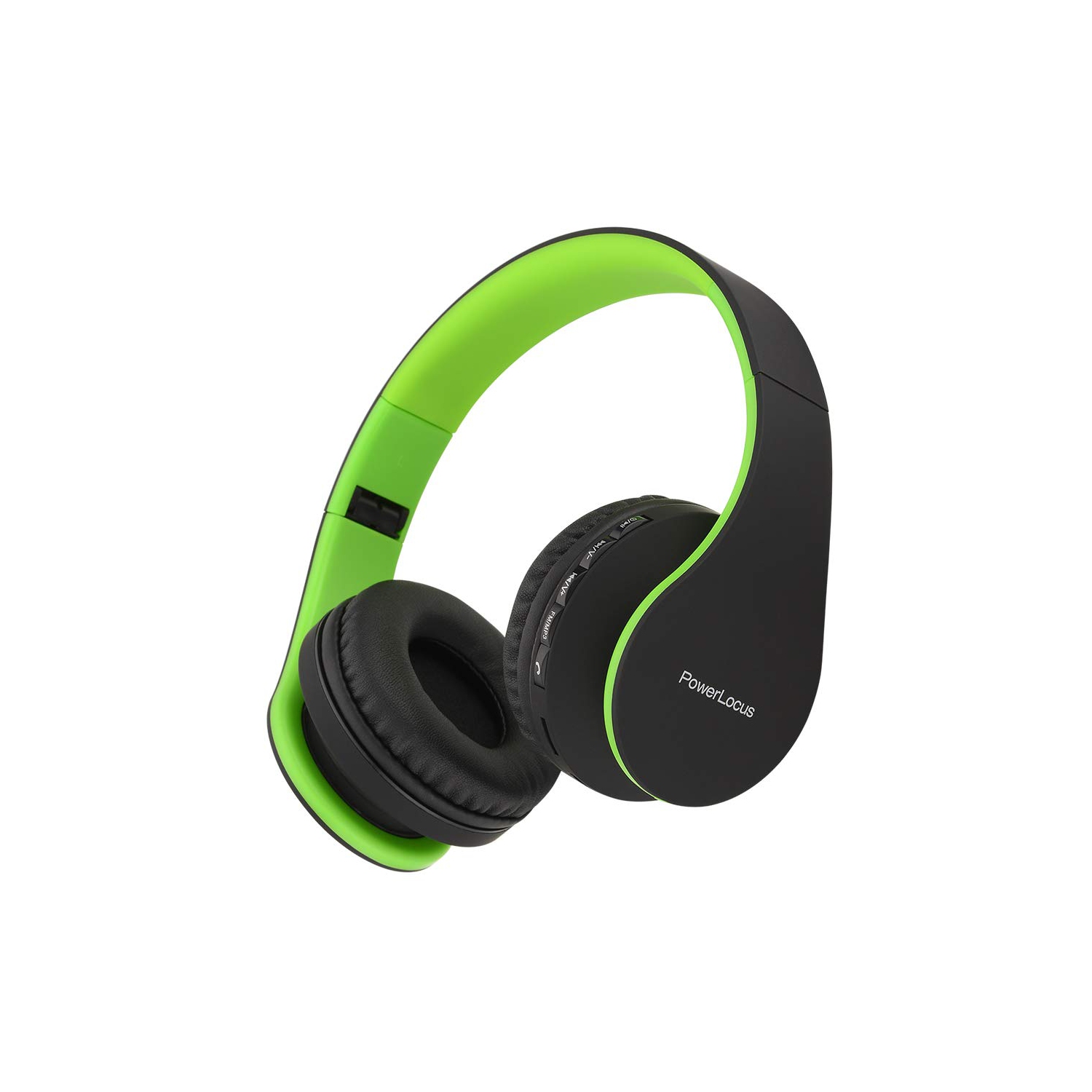 Wireless Bluetooth Over-Ear Stereo Foldable Headphones, Wired Headsets with Built-in Microphone for iPhone, Samsung, LG, iPad (Black/Green)