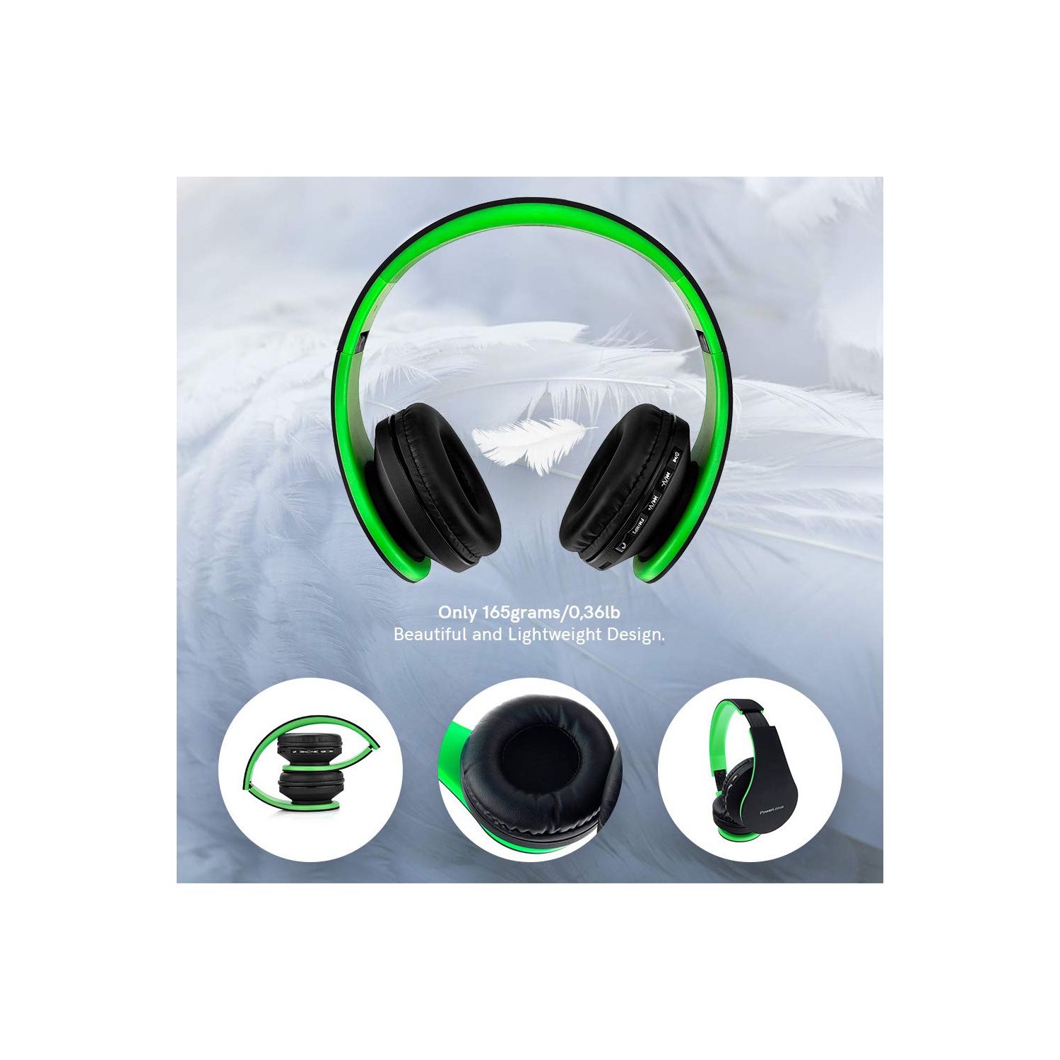 Casque d'écoute stéréo repliable sans fil Bluetooth, casques d'écoute avec fil avec microphone intégré pour iPhone, Samsung, LG, iPad