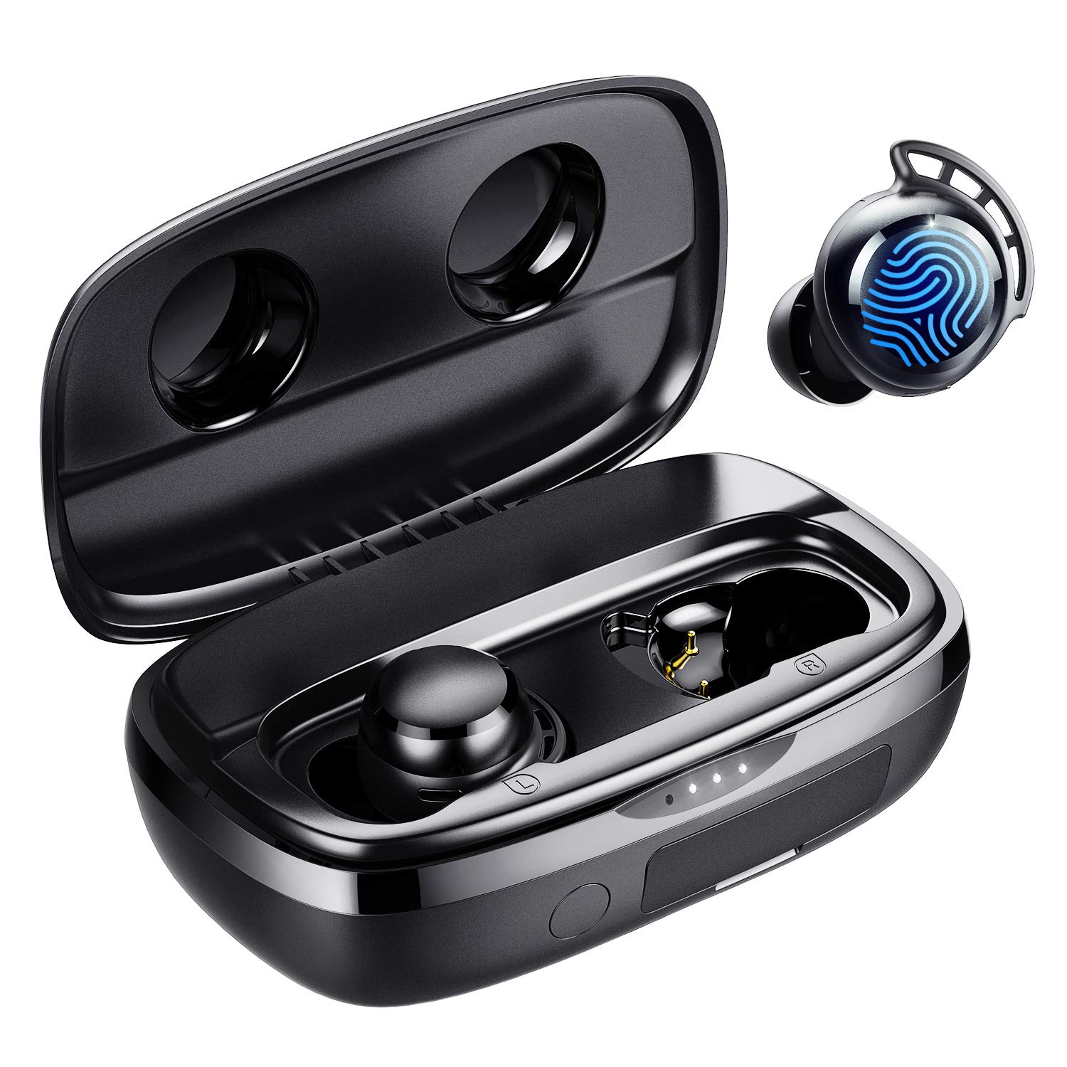 Wireless Earbuds,150H Playtime Bluetooth 5.2 IPX8 Waterproof Touch Control Ture Wireless Bluetooth Earbuds with Mic Earphone in-Ear Deep Bass