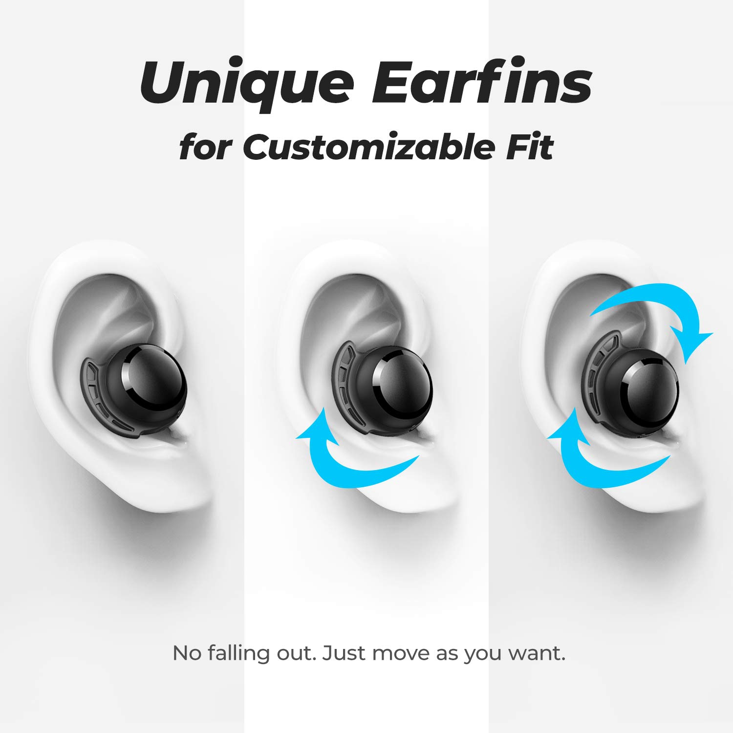 Wireless Earbuds,150H Playtime Bluetooth 5.2 IPX8 Waterproof Touch Control Ture Wireless Bluetooth Earbuds with Mic Earphone in-Ear Deep Bass
