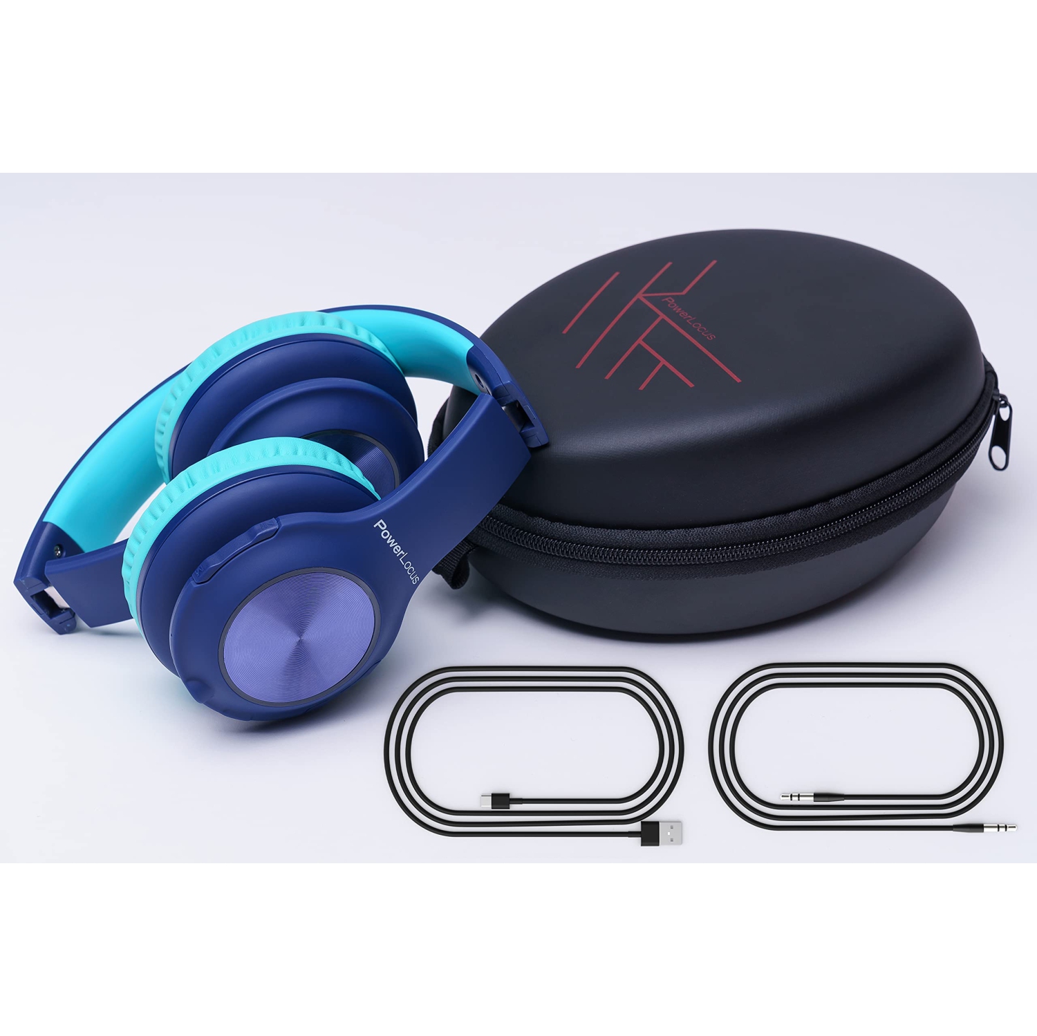 PowerLocus PLED Kids Headphones, Bluetooth Headphones Over Ear for Kids with LED Lights, 94db Volume Limited, Foldable with