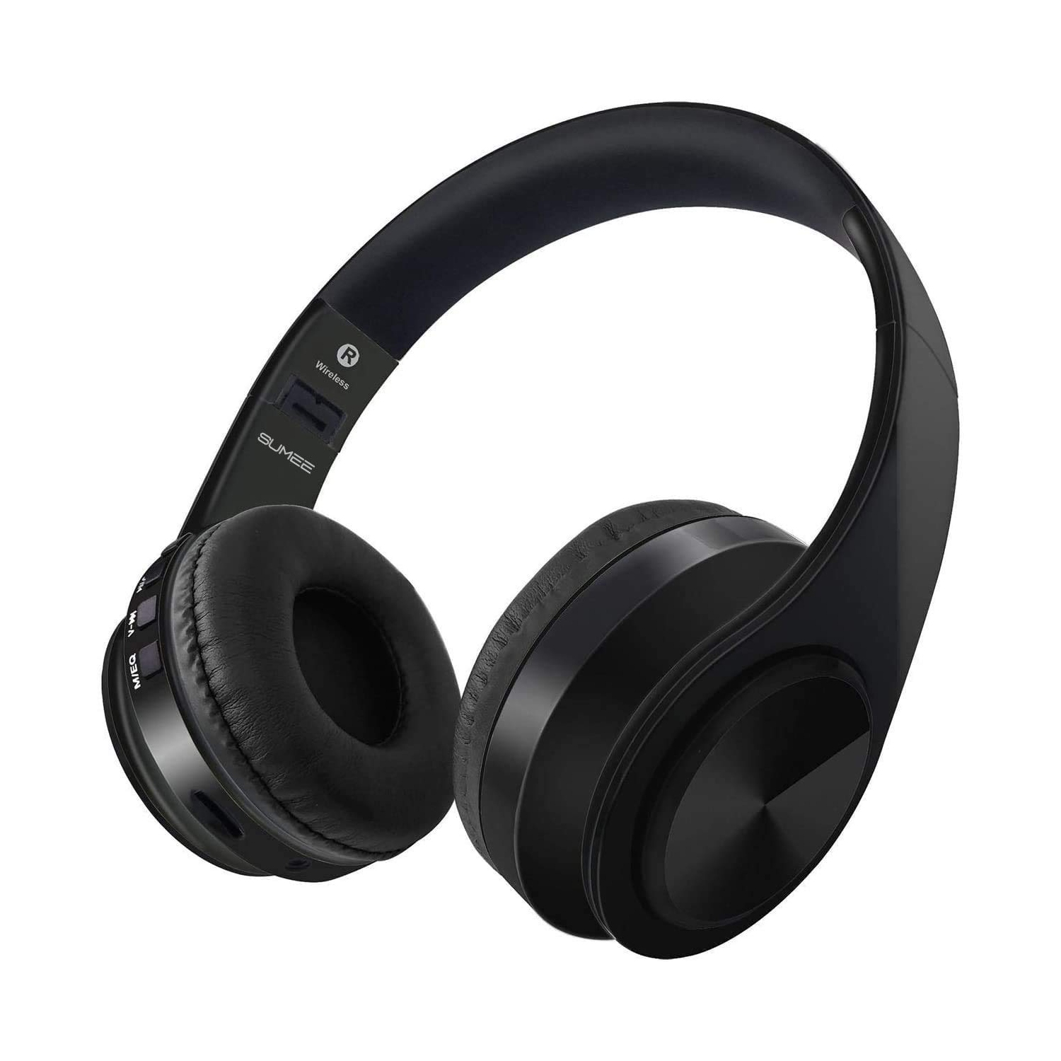 Waterproof Over-Ear Headphones, V5.0 HD Stereo Sound Sports Wireless Over-Ear Headphones with Mic, Passive Noise Cancelling