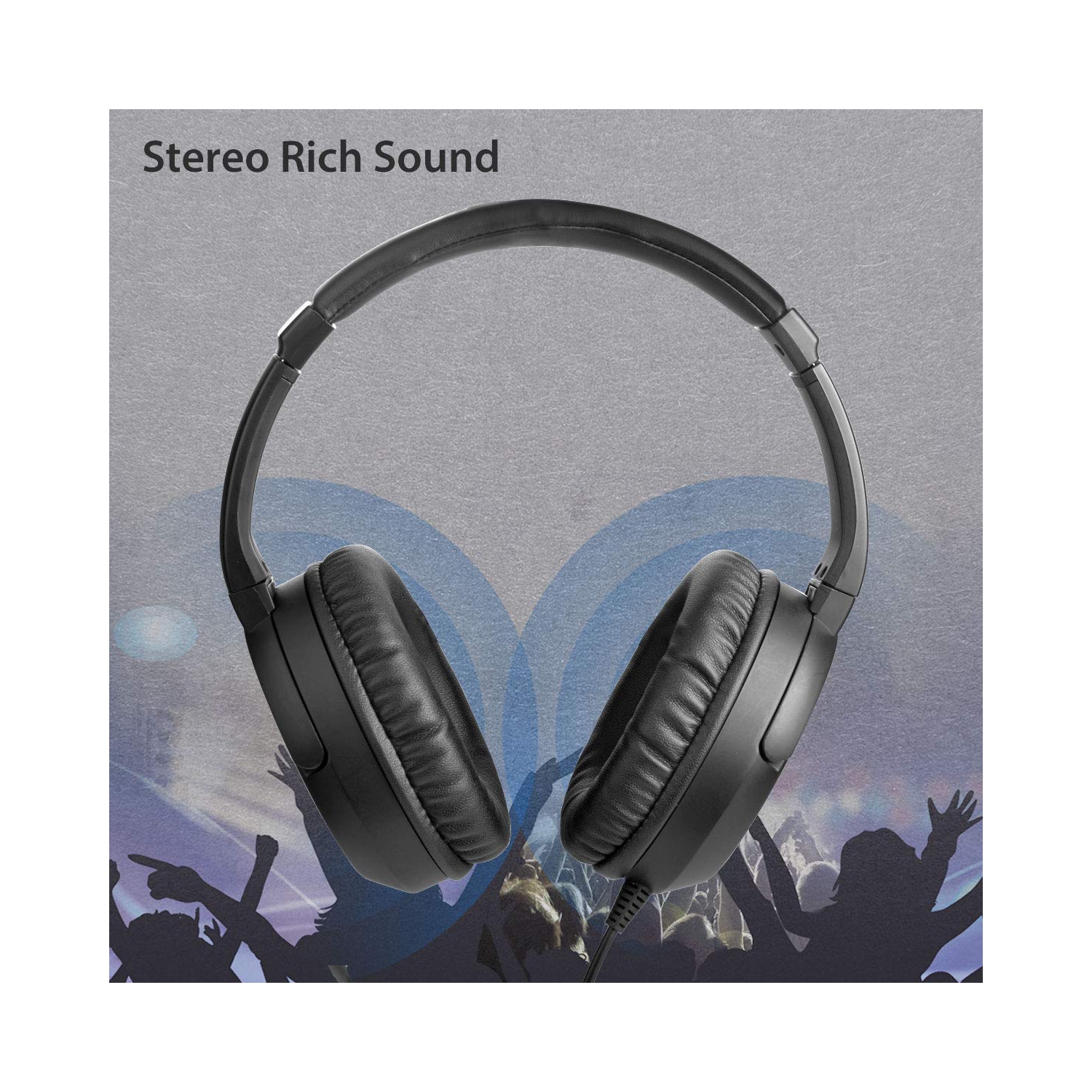 Casque d'écoute à cordon enroulé long pour téléviseur, câble à portée étendue de 16,4 pi/5M m, casque d'écoute, sortie audio 3,5&nbsp;mm, écouteurs