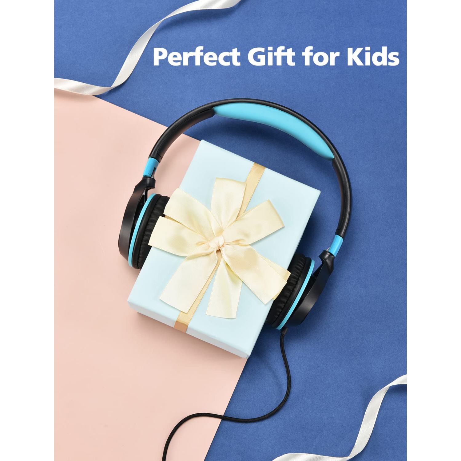 Écouteurs pour enfants de Neesolo, écouteurs avec fil pour enfants pour l’école, casque d’écoute avec fil à prise de 3,5 mm avec limite de volume de