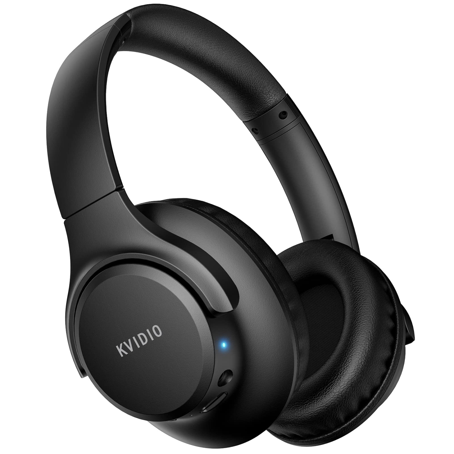 Bluetooth Headphones Over Ear, KVIDIO 55 Hours Playtime Wireless Headphones with Microphone, Foldable Lightweight Headset wi