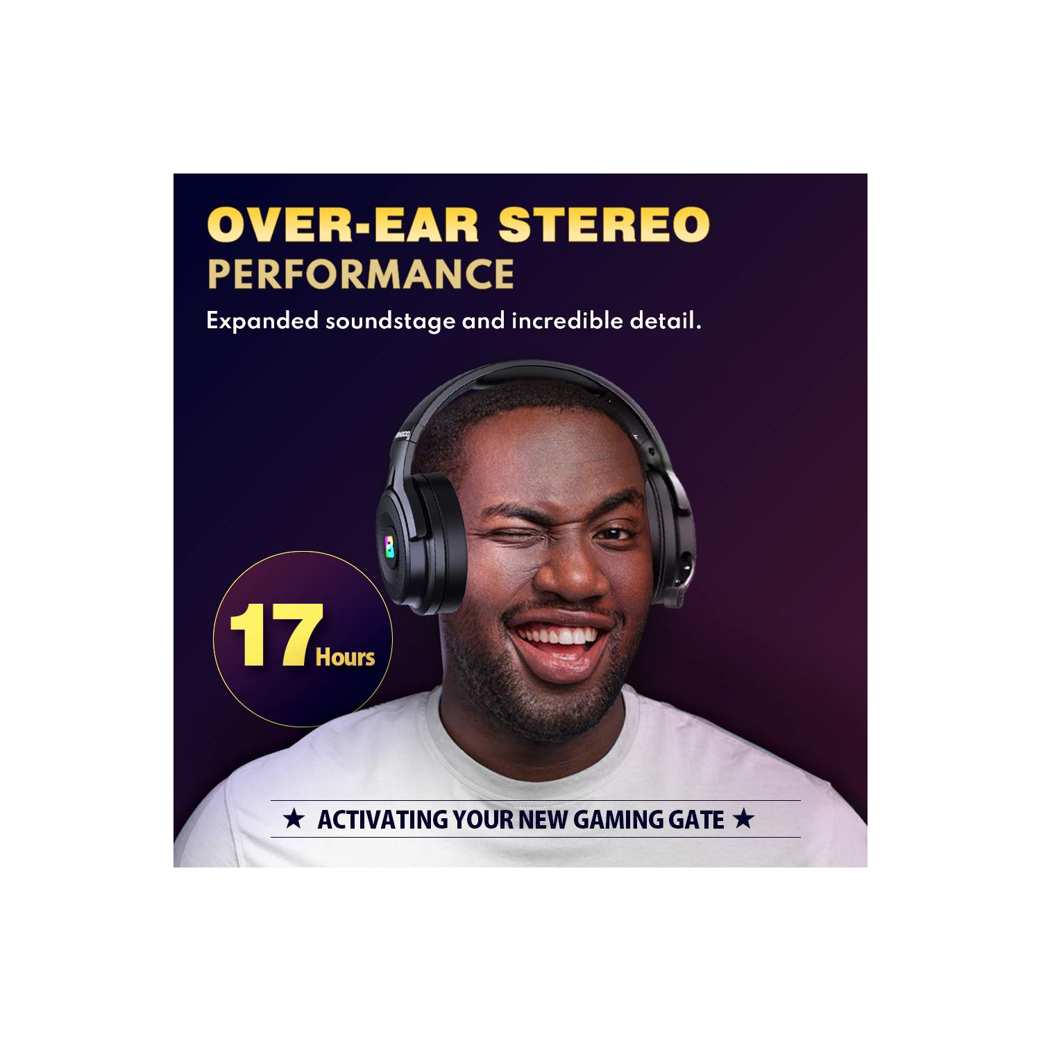 BENGOO 2.4G Wireless Gaming Headset Headphones with Microphone for PS4 PS5 PC, 3.5mm Wired for Controller, Noise Cancelling