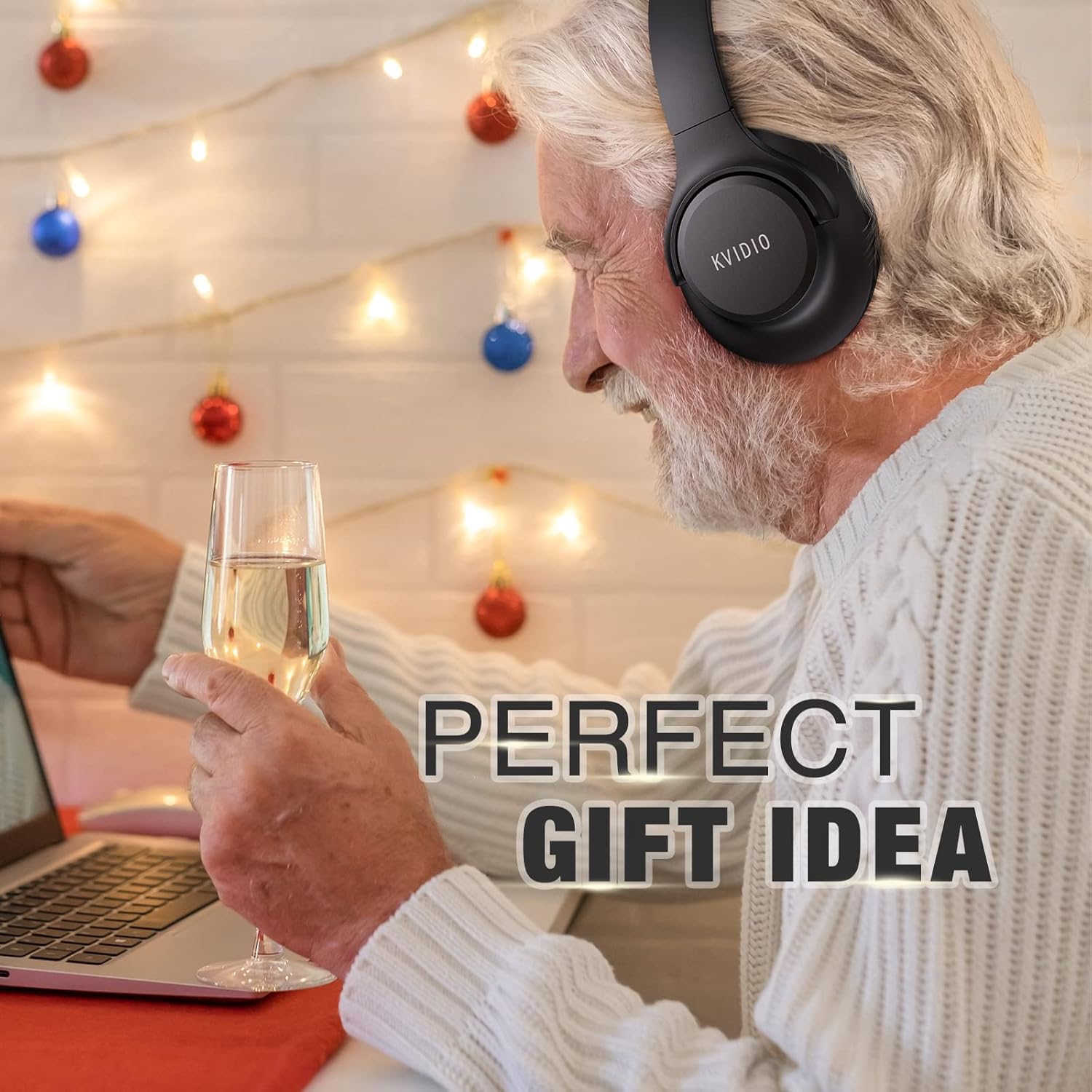 Bluetooth Headphones Over Ear, 65 Hours Playtime Wireless with Microphone, Foldable Lightweight Headset with Deep Bass HiFi Stereo Sound for Travel