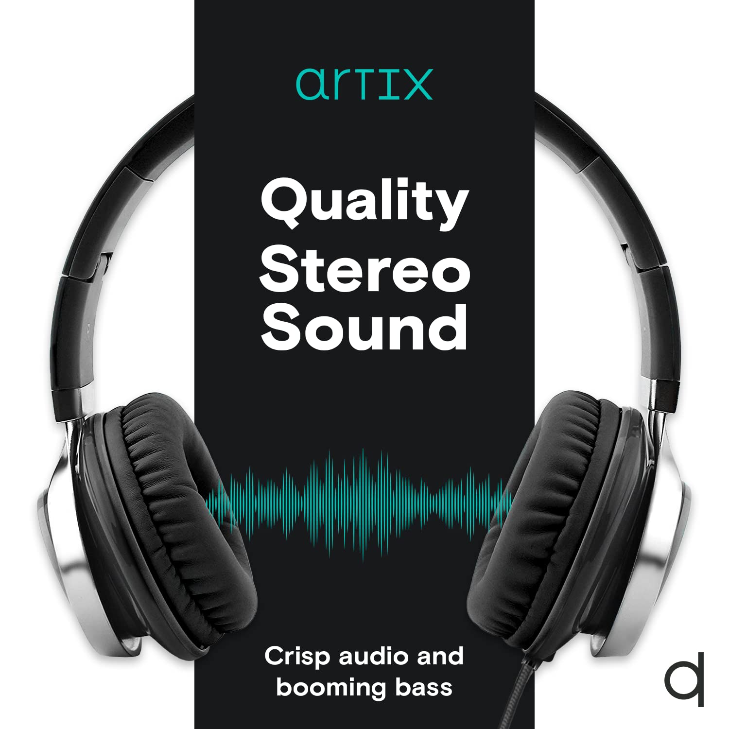 Artix CL750 Wired Headphones with Microphone and Volume Control, On Ear Stereo Noise Isolating Head Phones Corded with Adjus