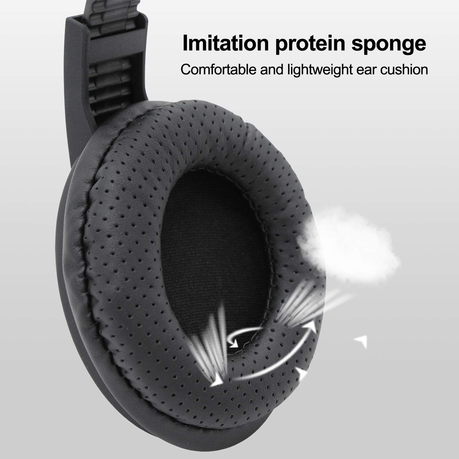 Casque d’écoute avec fil de VCOM avec microphone casque d’écoute stéréo léger à suppression du bruit, serre-tête ajustable pour adultes S.