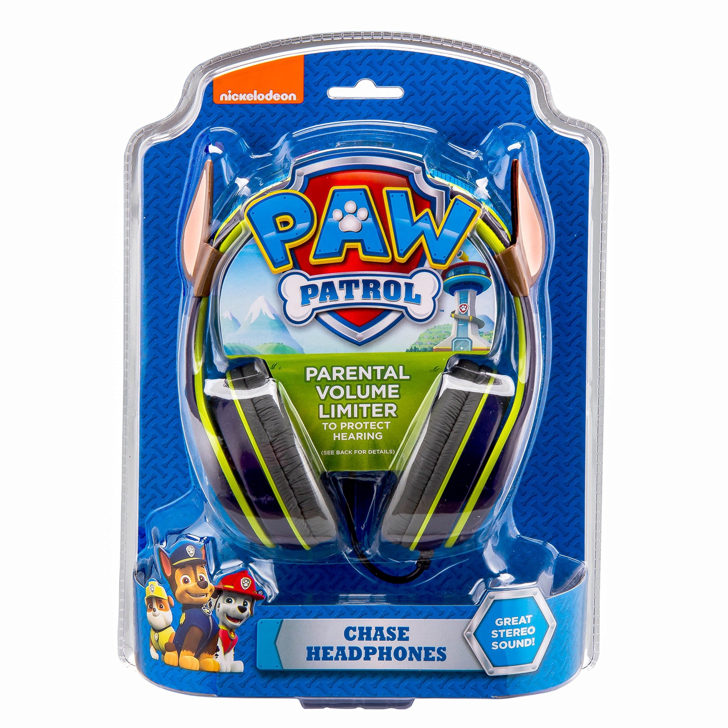 eKids Paw Patrol Chase Headphones for Kids with Built in Volume Limiting Feature for Kid Friendly Safe Listening