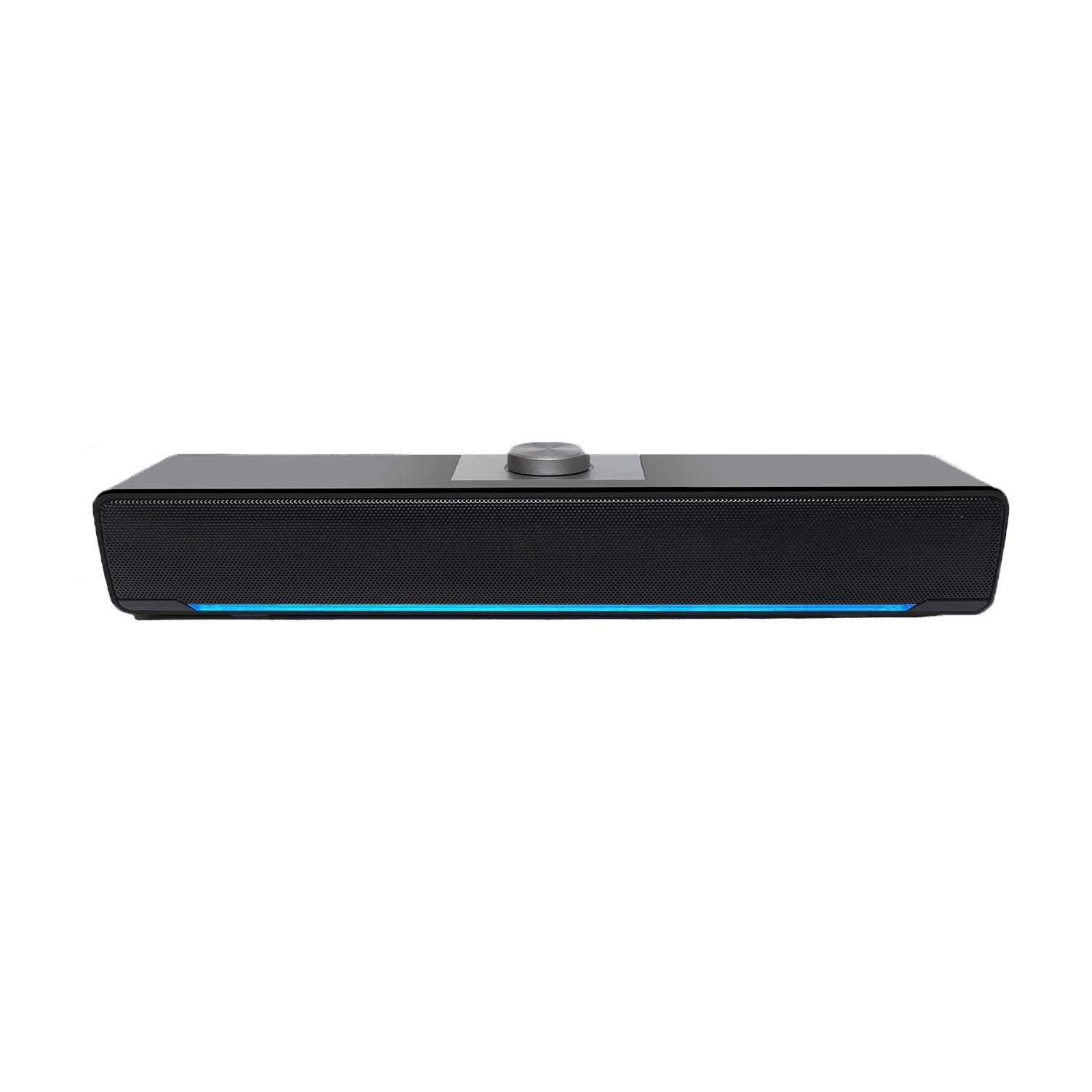 PC Computer Speaker, Wired Sound Bar, 2.0 Stereo USB Powered Soundbar Speaker. with Blue LED Light and 3.5 mm Aux Connection for PC, Desktop, Laptop, Tablet, MP3 and Cellphone