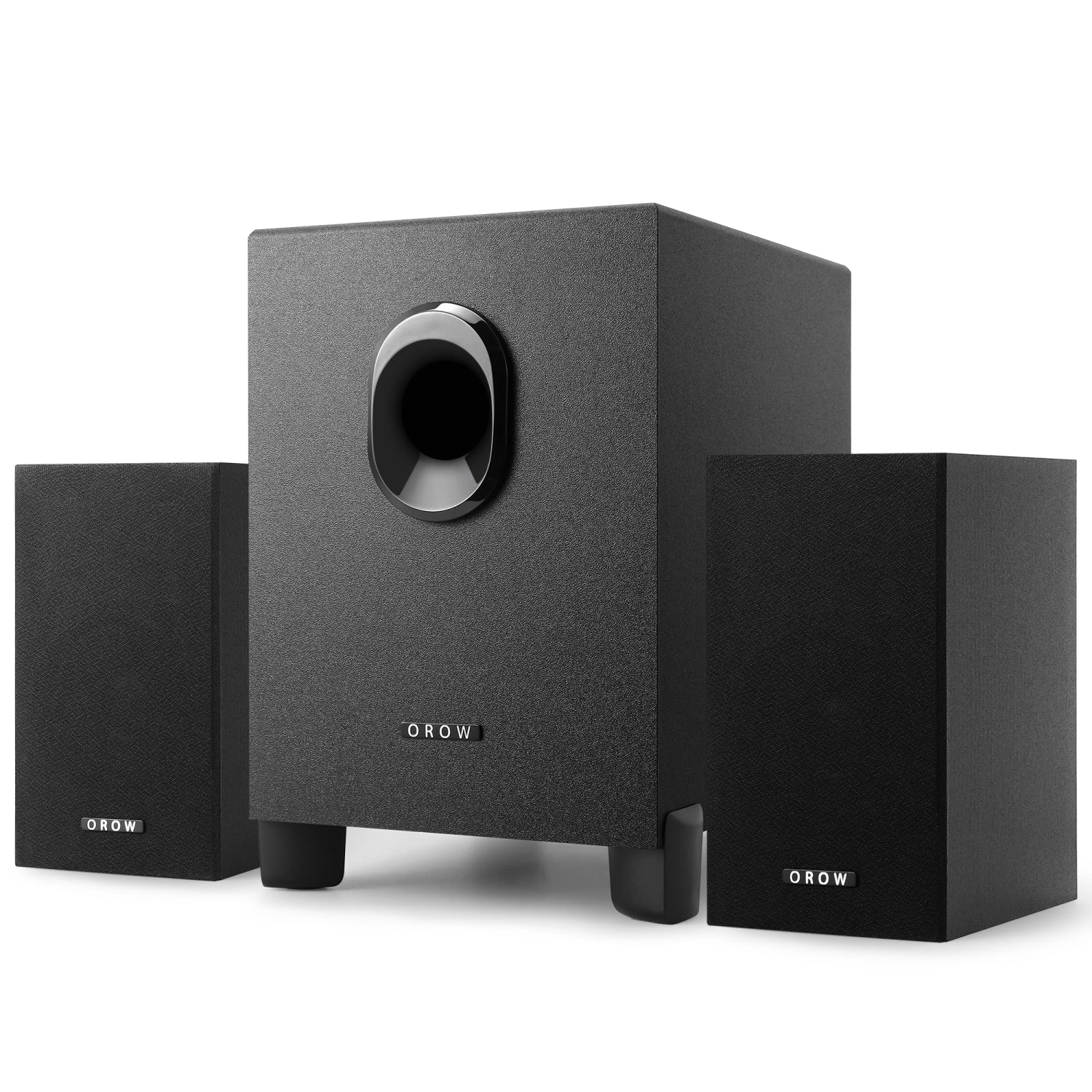 OROW – nouveau système de haut-parleurs multimédias USB 2.1 avec haut-parleur d’extrêmes graves, haut-parleurs d’ordinateur 16 W, basses puissantes,