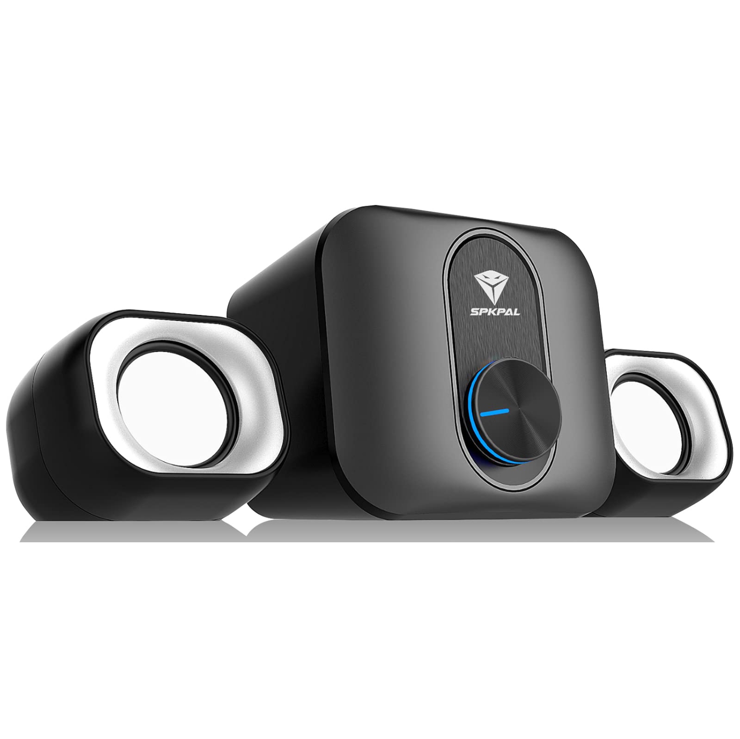 Haut-parleur d’ordinateur compact SPKPAL 2.1 avec haut-parleur d’extrêmes graves, haut-parleur d’extrêmes graves stéréo USB 11 W avec prise