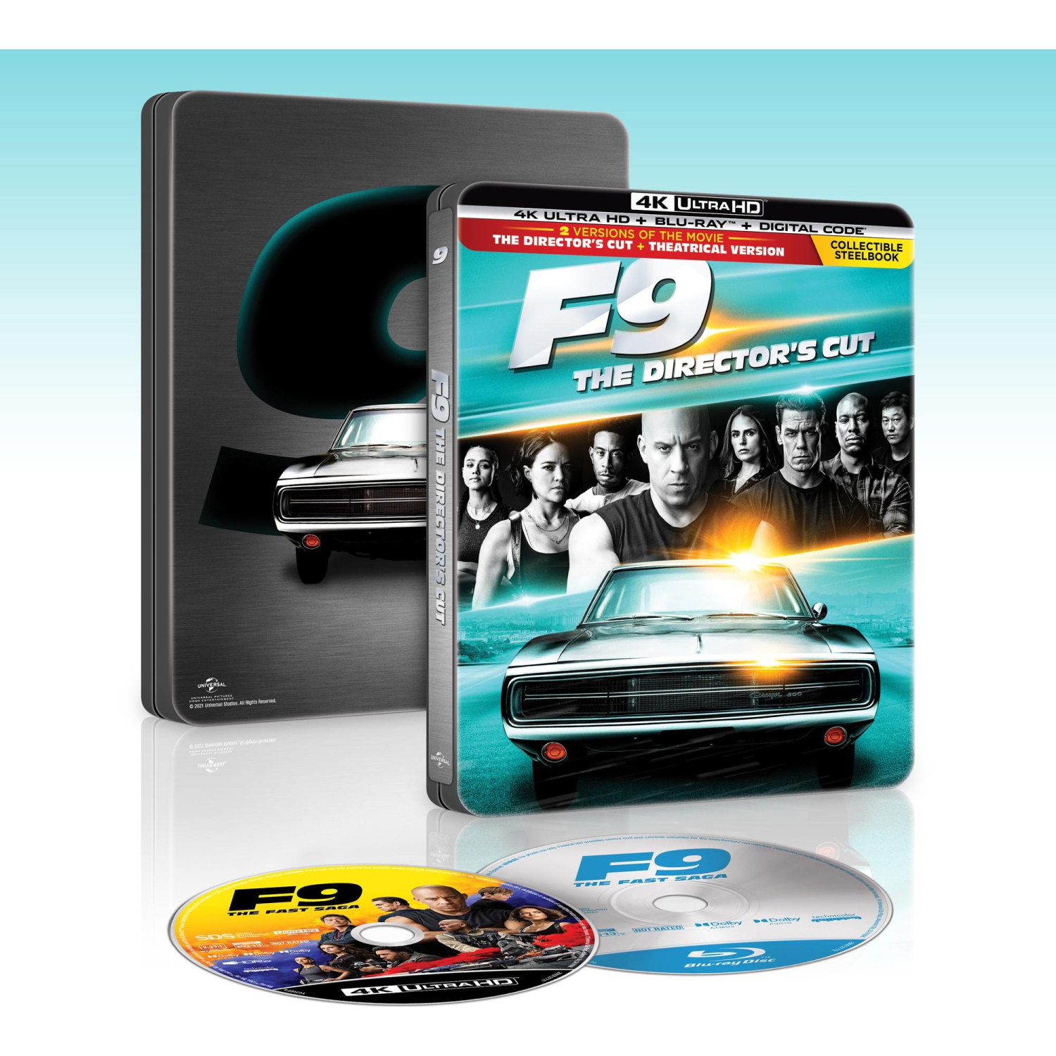 F9 : The Fast Saga [SteelBook] [copie numérique] [Blu-ray/Blu-ray Ultra HD 4K] [Exclusivité Best Buy] [2021]