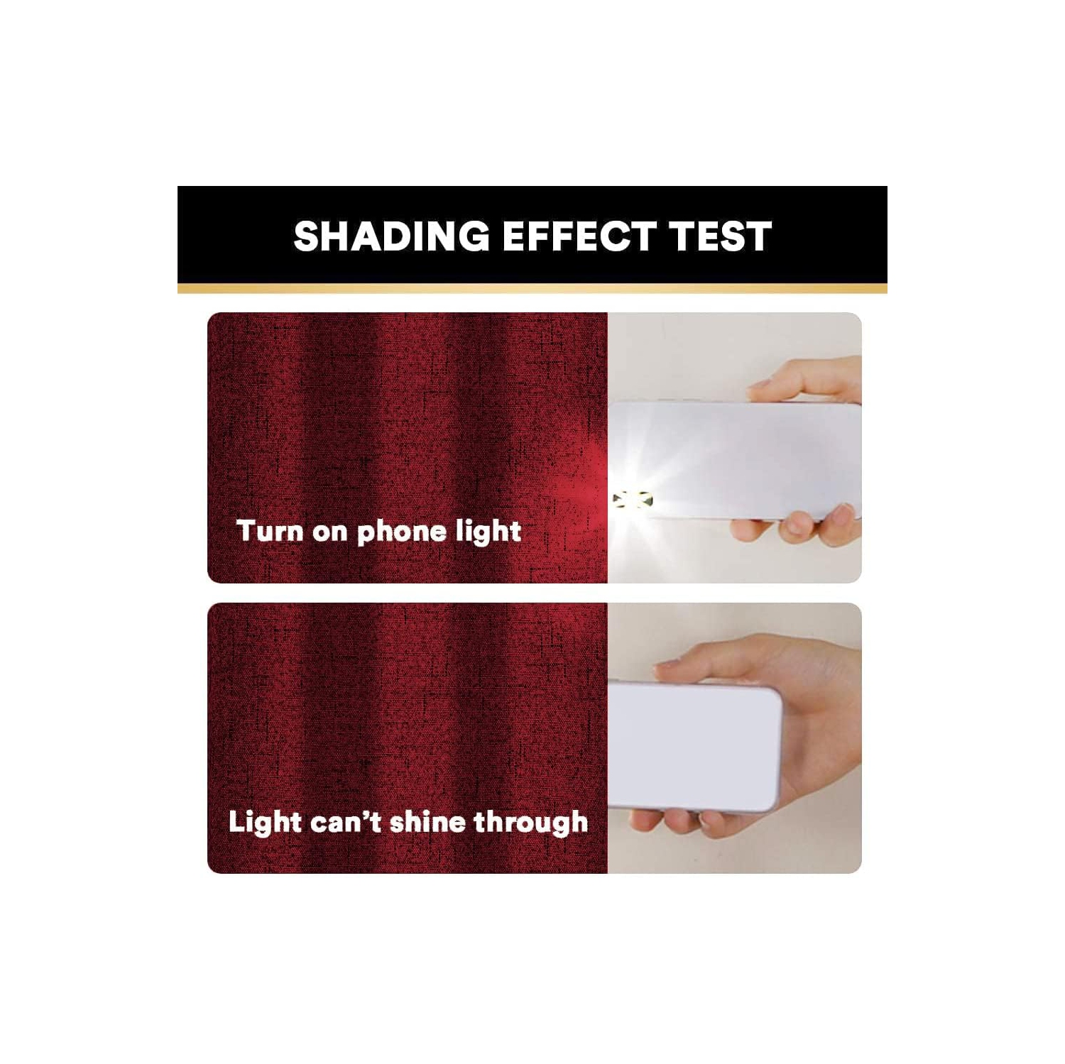 Canadian Linen Faux Linen Textured Blackout Window Curtain, W 52" x L 84", Long Thermal Insulated Burlap Effect Linen Curtain Grommet Top, Red