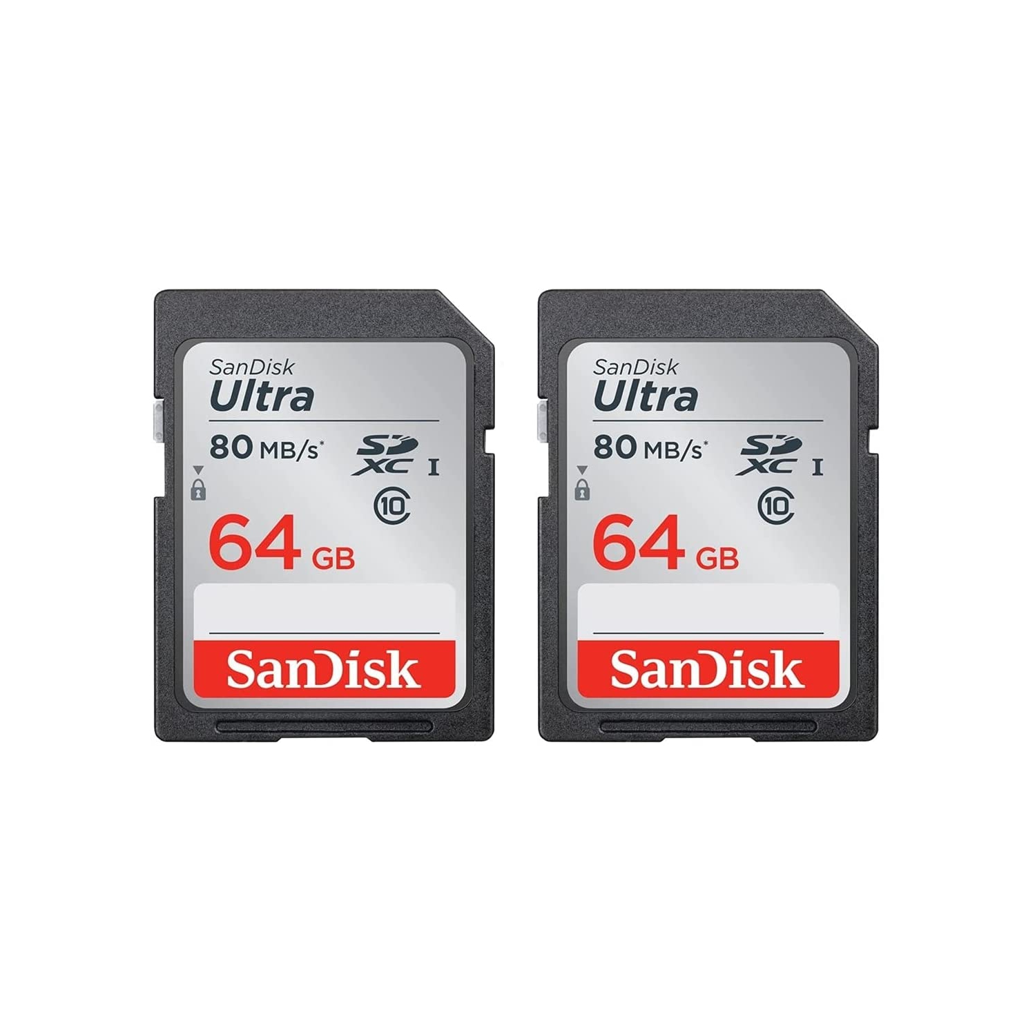 2-pack SanDisk 64GB Ultra SDXC Memory Card - (SDSDUNC-064G-GN6IN)