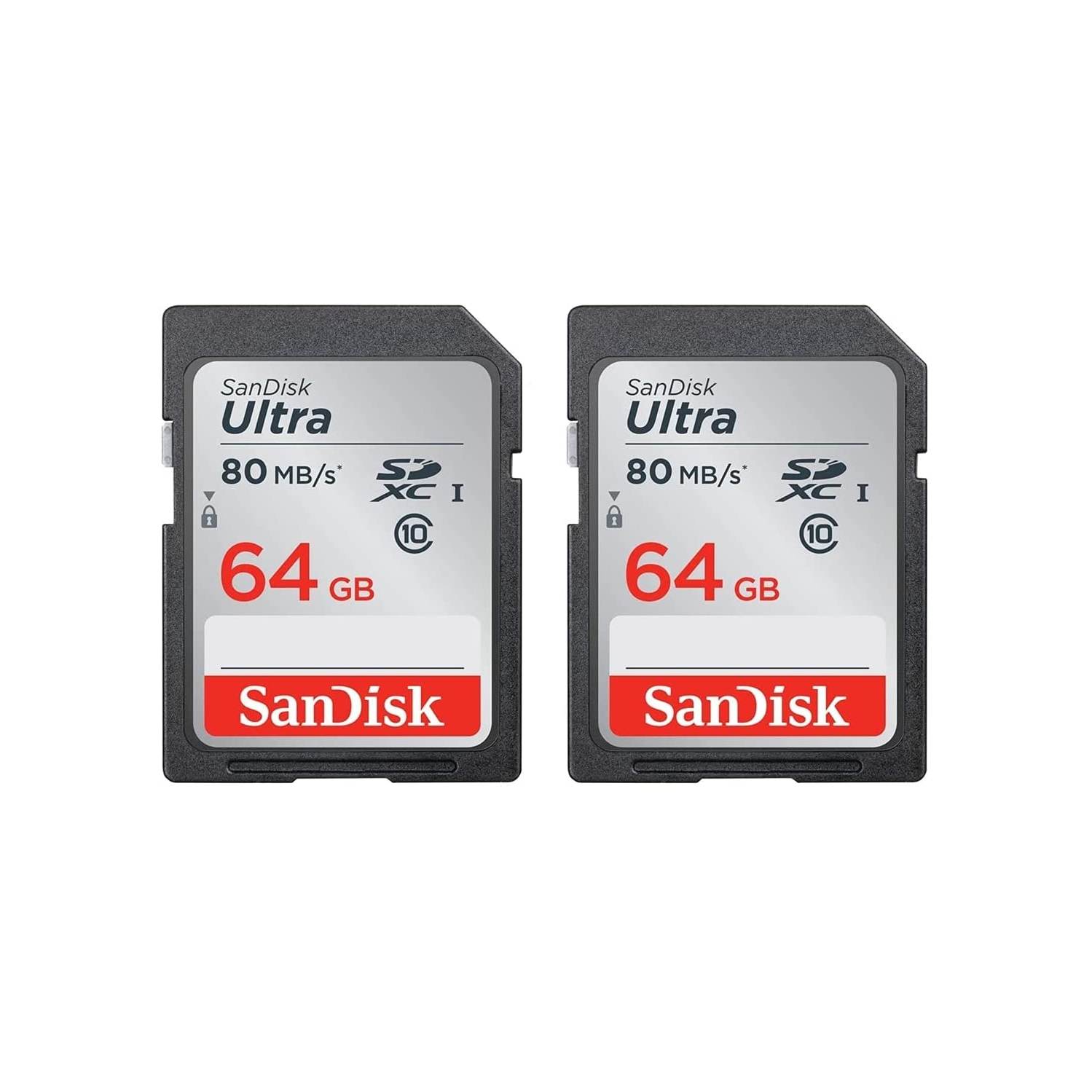 Paquet de 2 cartes mémoire SDXC Ultra de 64 Go de SanDisk