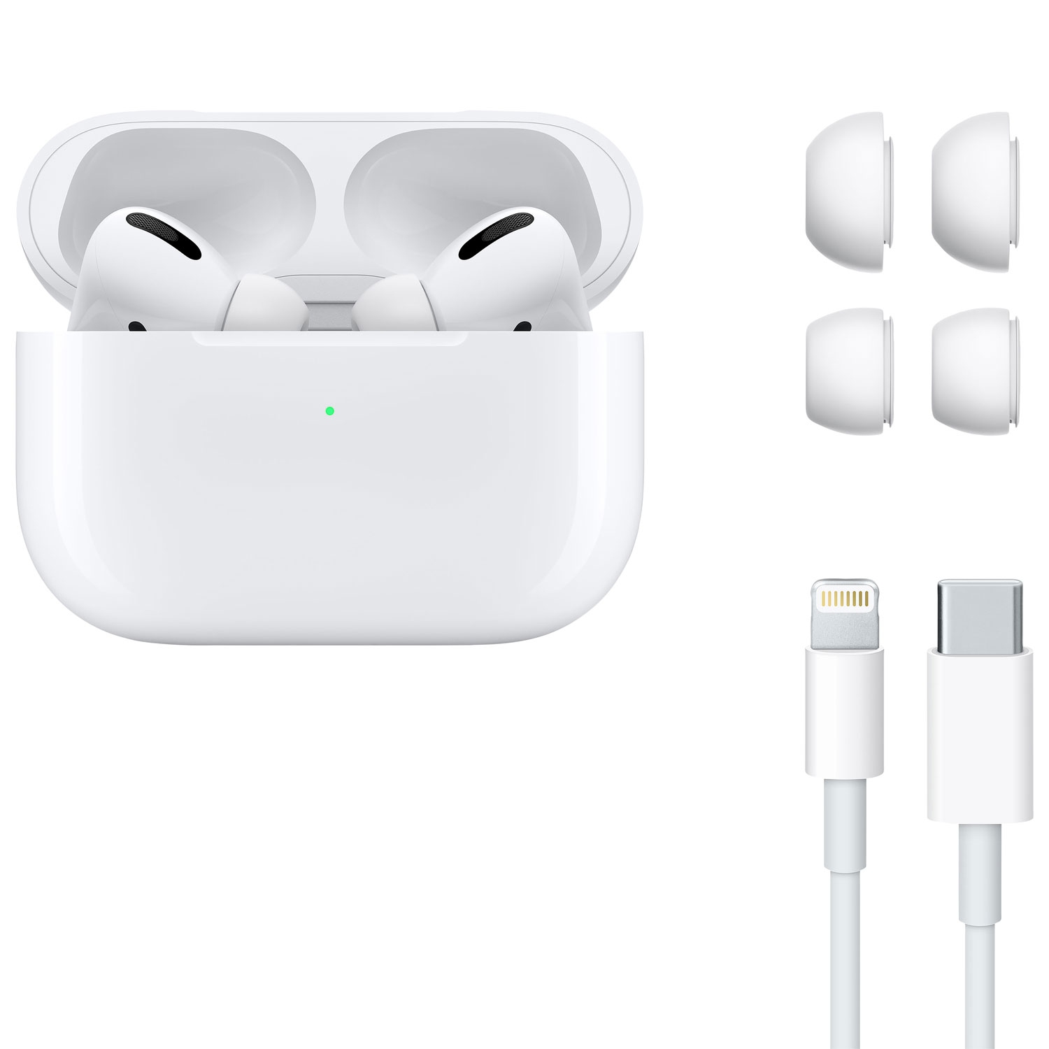 Refurbished - Apple AirPods Pro In-Ear Noise Cancelling True Wireless Earbuds with Wireless Charging Case - White