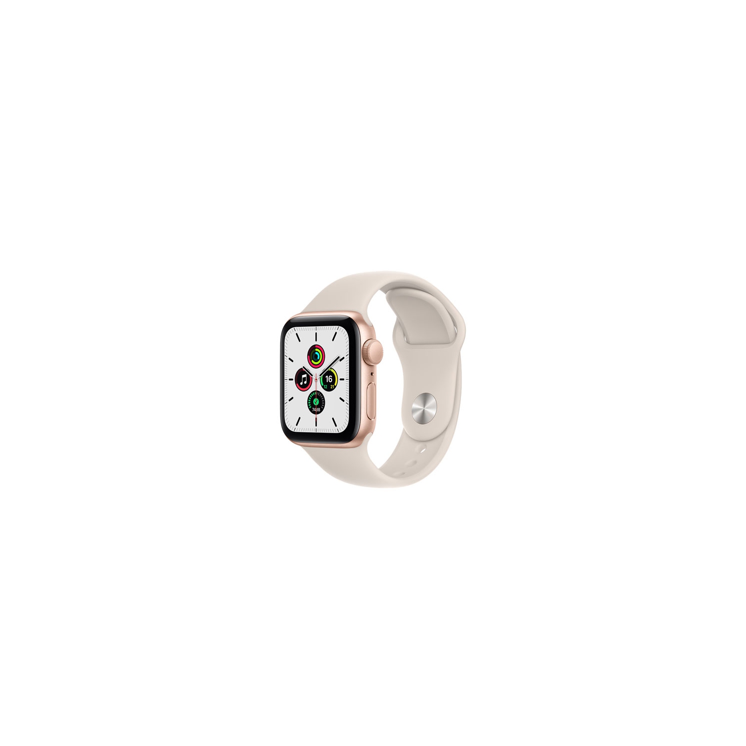 Refurbished (Fair) - Apple Watch SE (GPS) 40mm Gold Aluminum Case with Starlight Sport Band (2021)