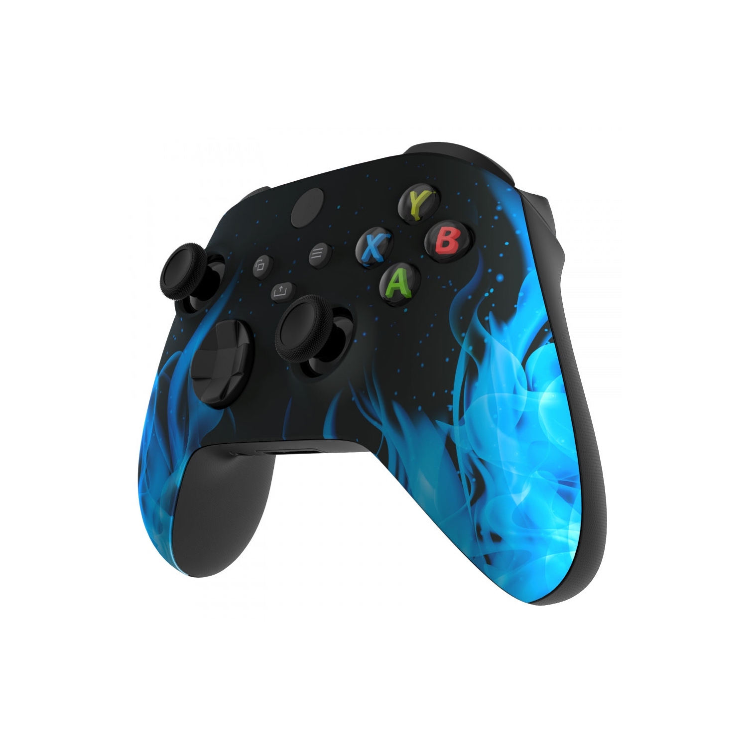 Manette personnalisée « Blue Fire » un-MDDED compatible avec le style unique de la Xbox One S/X
