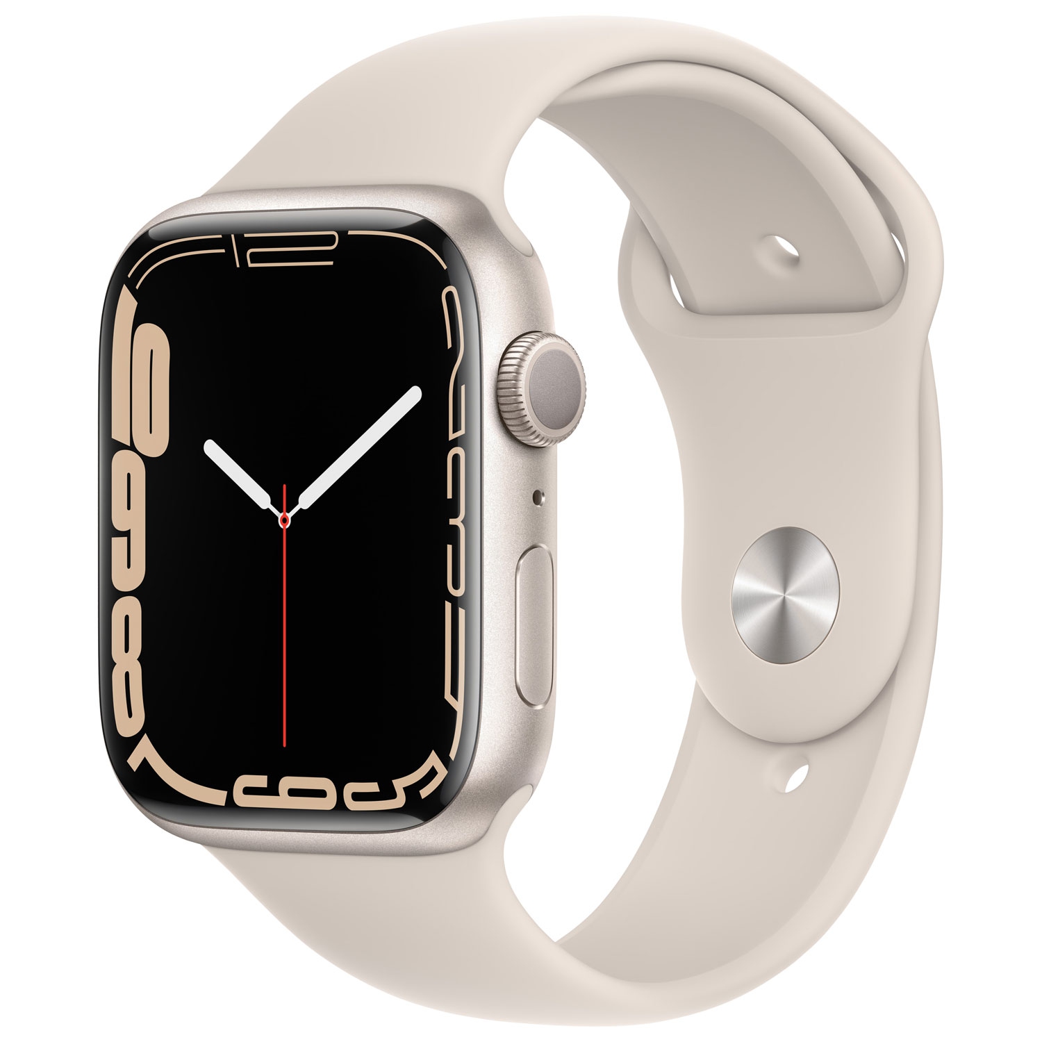 Refurbished (Fair) - Apple Watch Series 7 (GPS) 45mm Starlight Aluminum Case with Starlight Sport Band