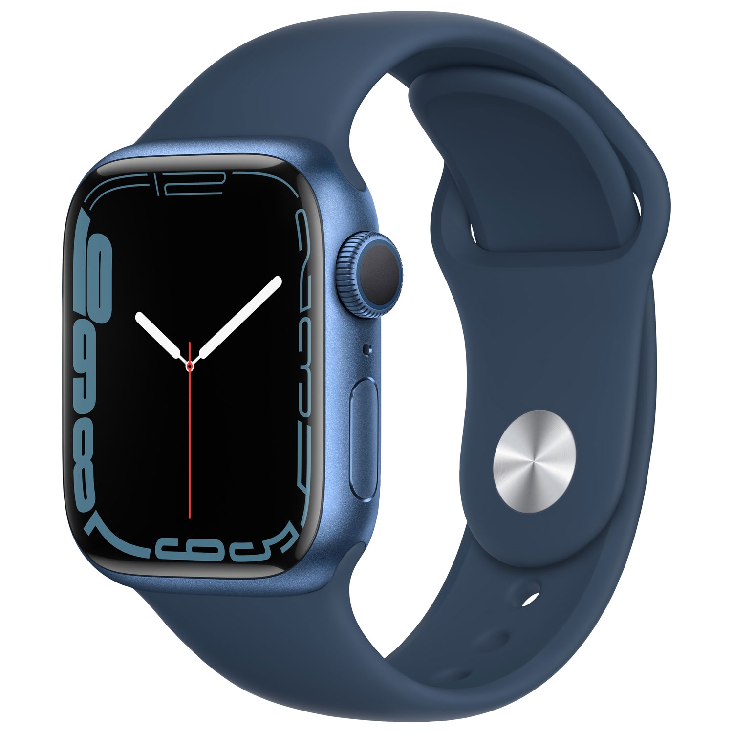 Refurbished (Fair) - Apple Watch Series 7 (GPS) 41mm Blue Aluminum Case with Abyss Blue Sport Band