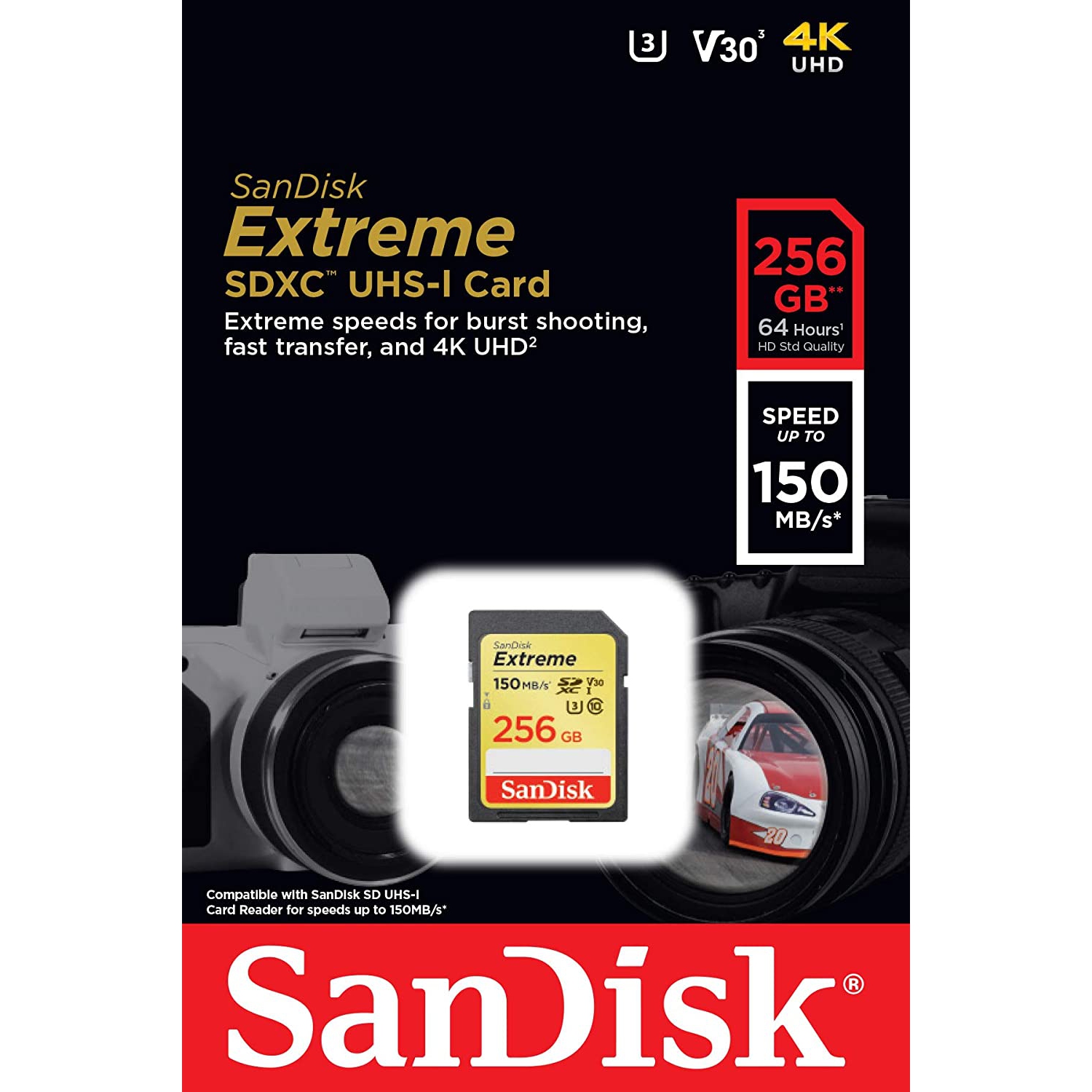 SanDisk 256GB Extreme SDXC Memory Card -