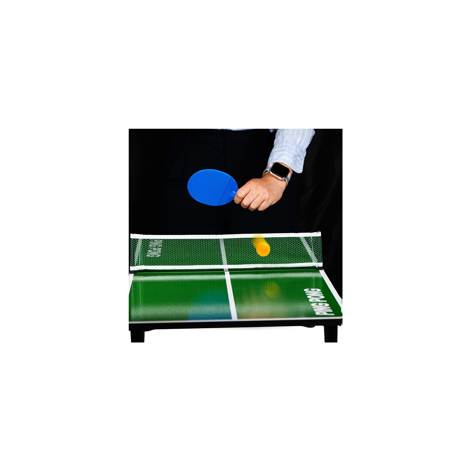 Jeu de tennis de table miniature Tradeopia avec filet, raquettes et balles,  idéal pour les fêtes