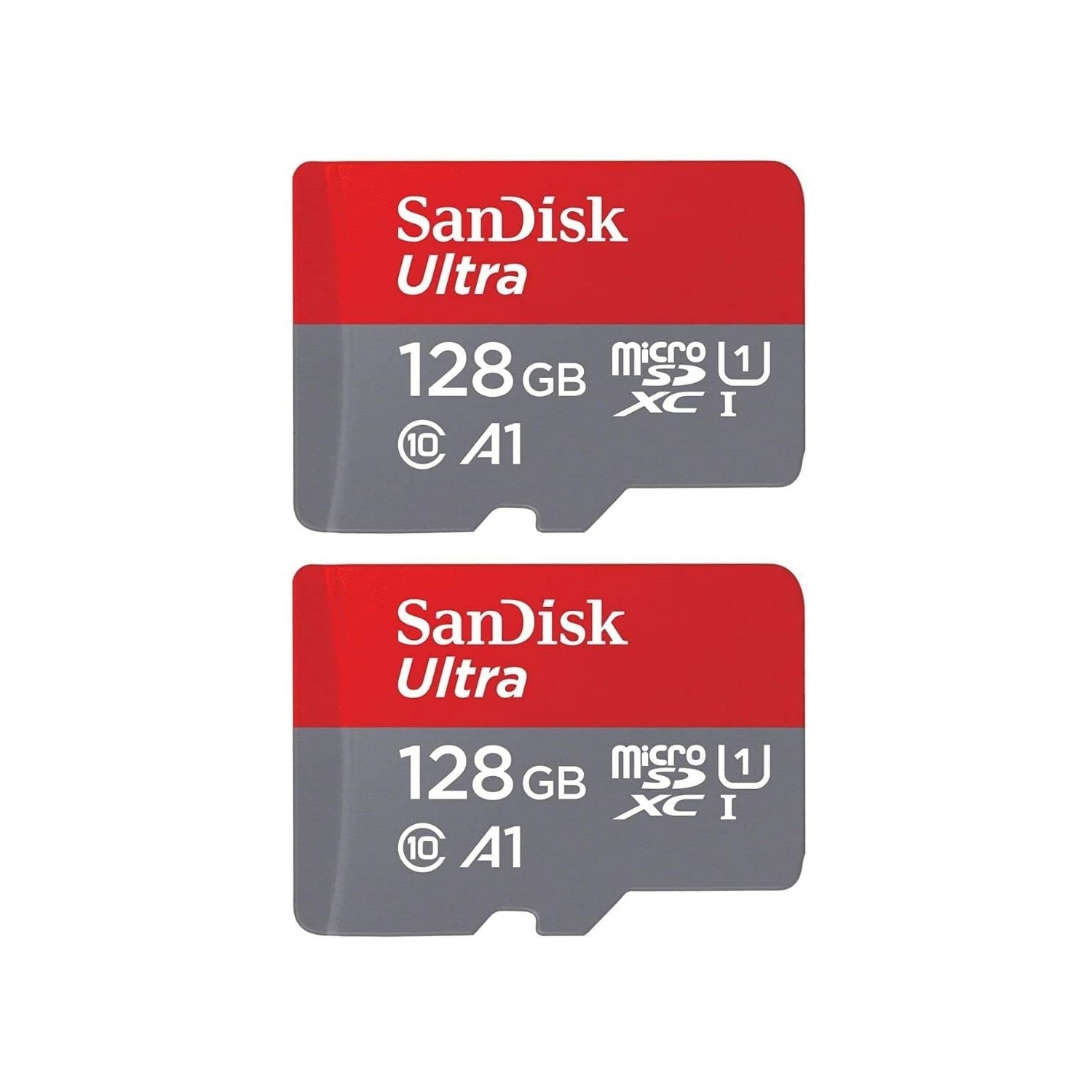 2-pack SanDisk 128GB Ultra Micro SDXC Memory Card - (SDSQUA4-128G-GN6MA) + 2 Adapters