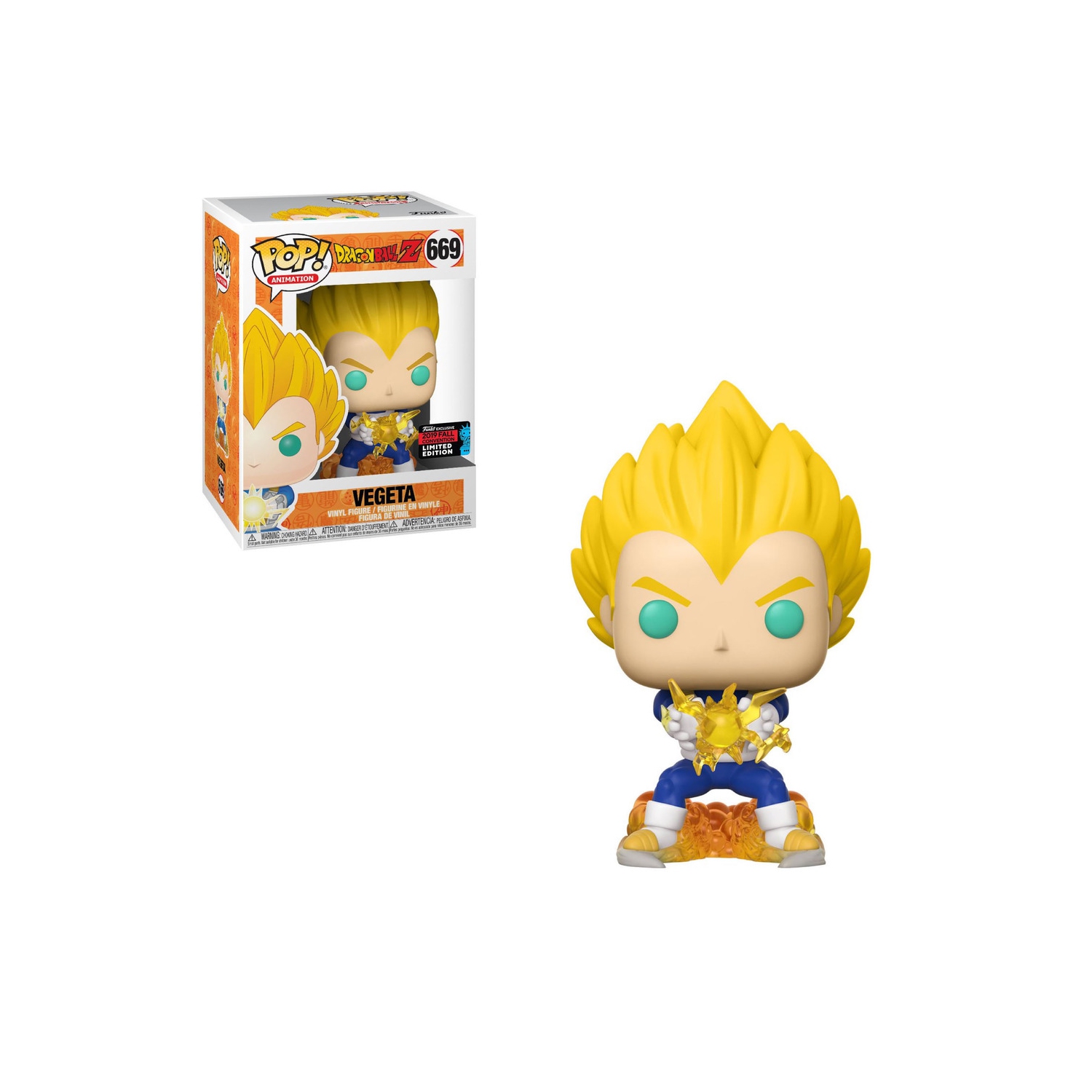 Funko Pop! Animation Dragon Ball Z Vinyl Figure Vegeta (Final Flash) #669 2019 Fall Convention Exclusive