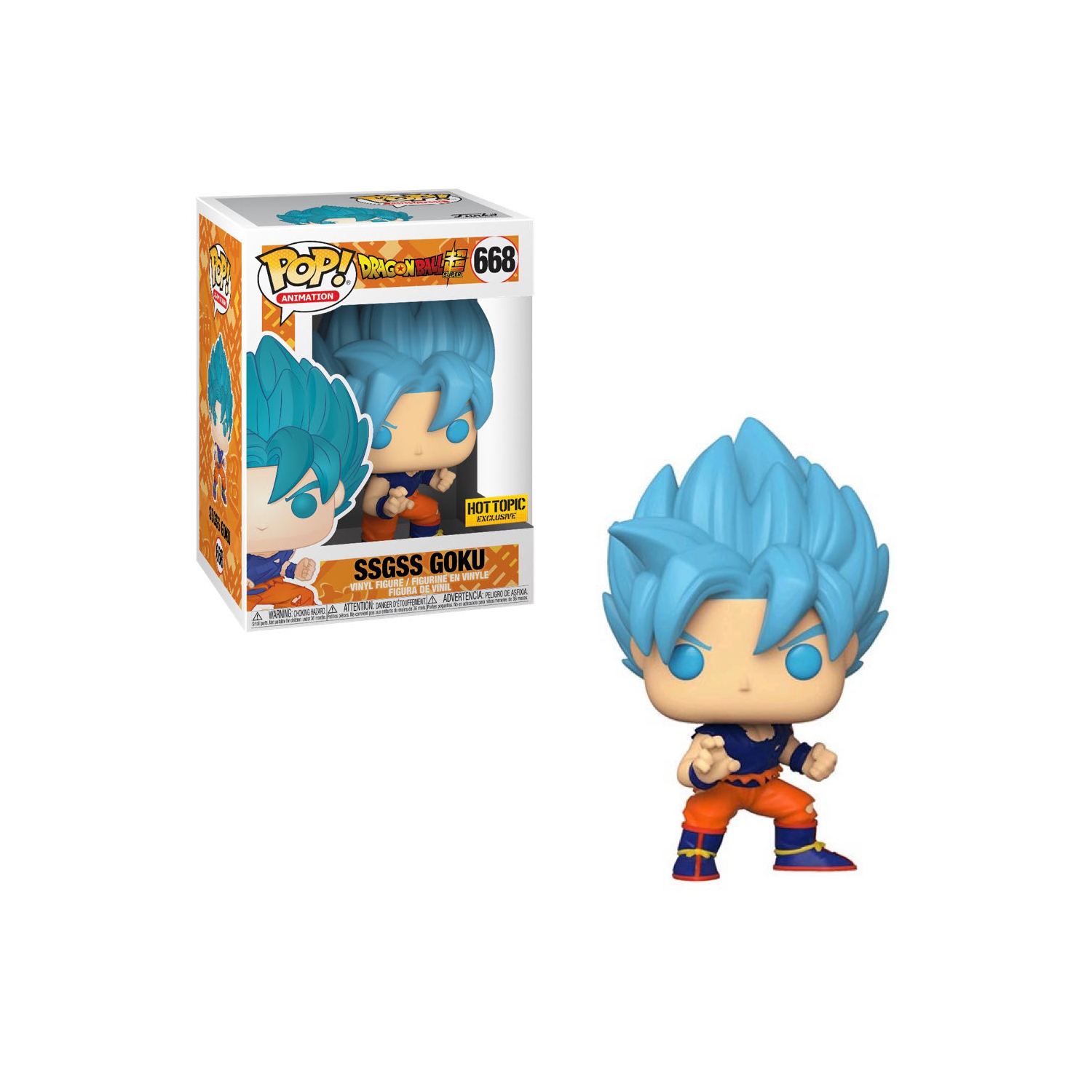 Funko Pop! Animation Dragon Ball Super Vinyl Figure SSGSS Goku #668 Hot Topic Exclusive