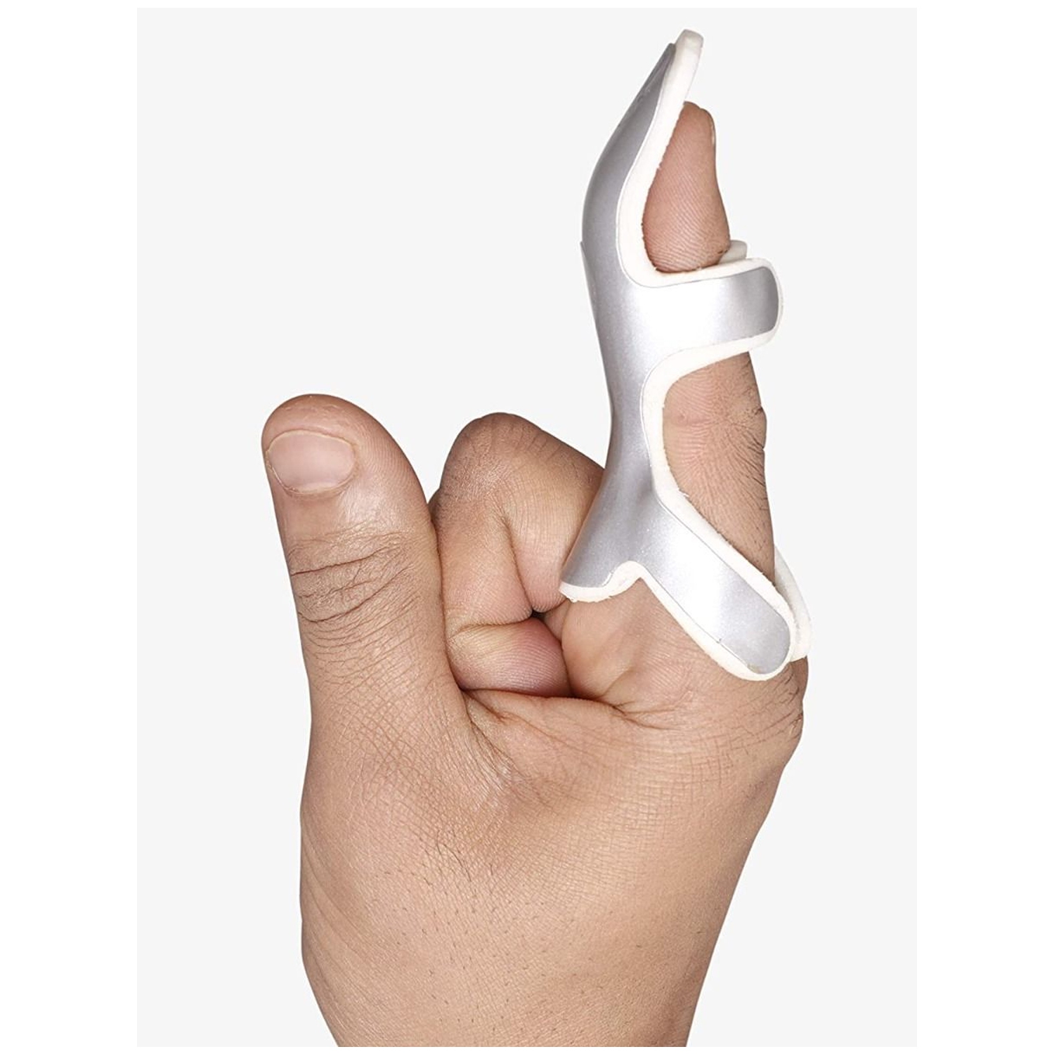 Aluminium Frog Finger Splint For Men & Women Fracture Injured Finger Immobilization Comfortable Paddding-Size : Universal