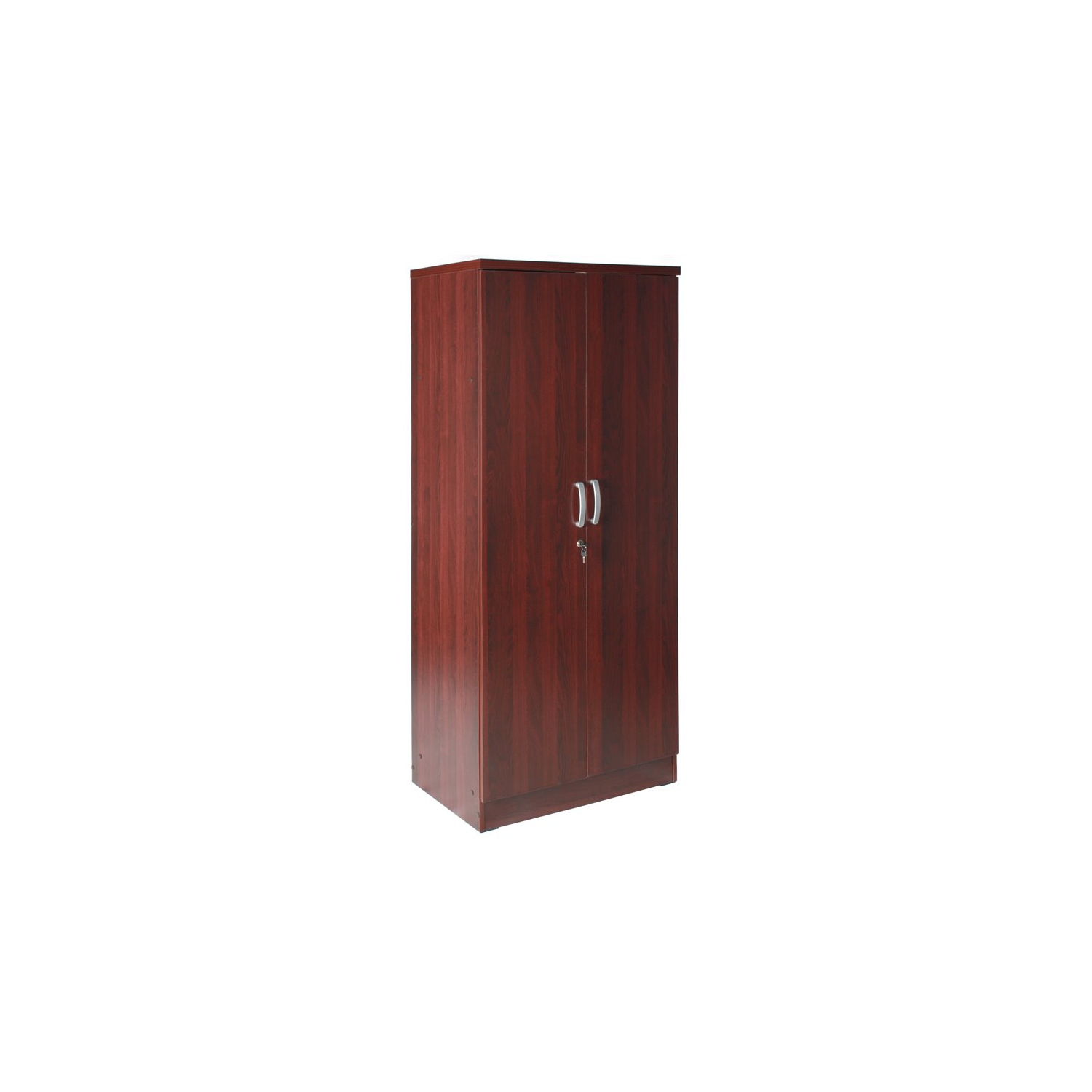 Better Home Products Harmony Wood Two Door Armoire Wardrobe Cabinet in Mahogany