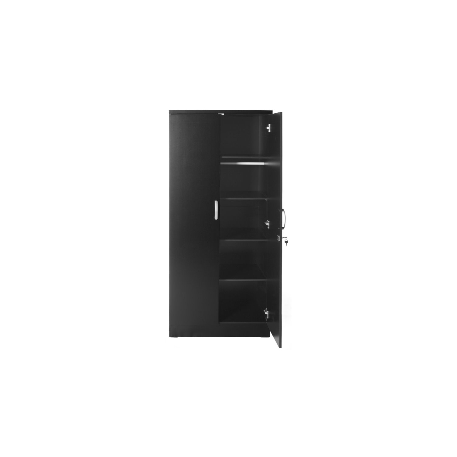 Better Home Products – Armoire en bois à deux portes Harmony, noir