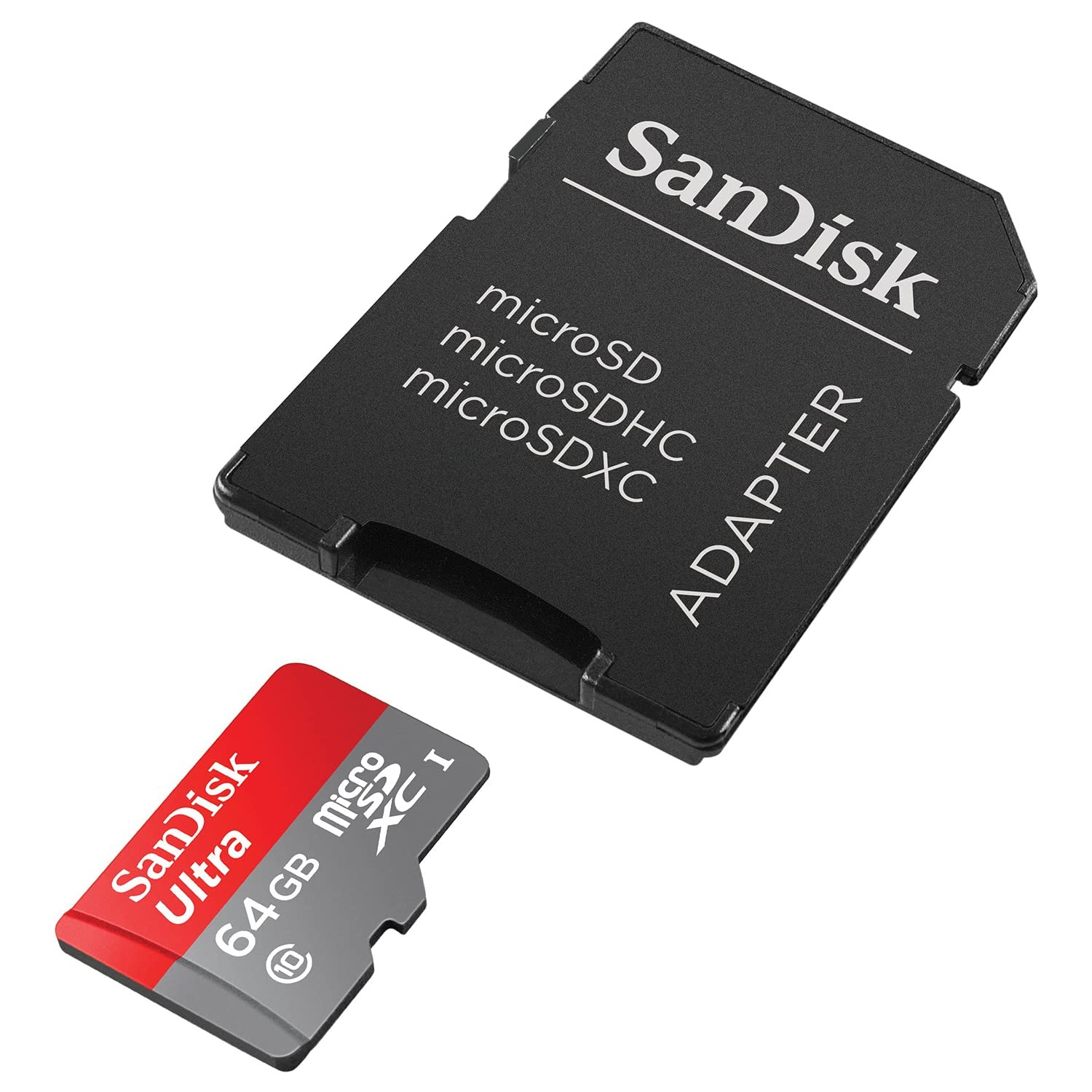 SanDisk 64GB Ultra Micro SDXC Memory Card - (SDSQUAR-064G-GN6MA) + Adapter