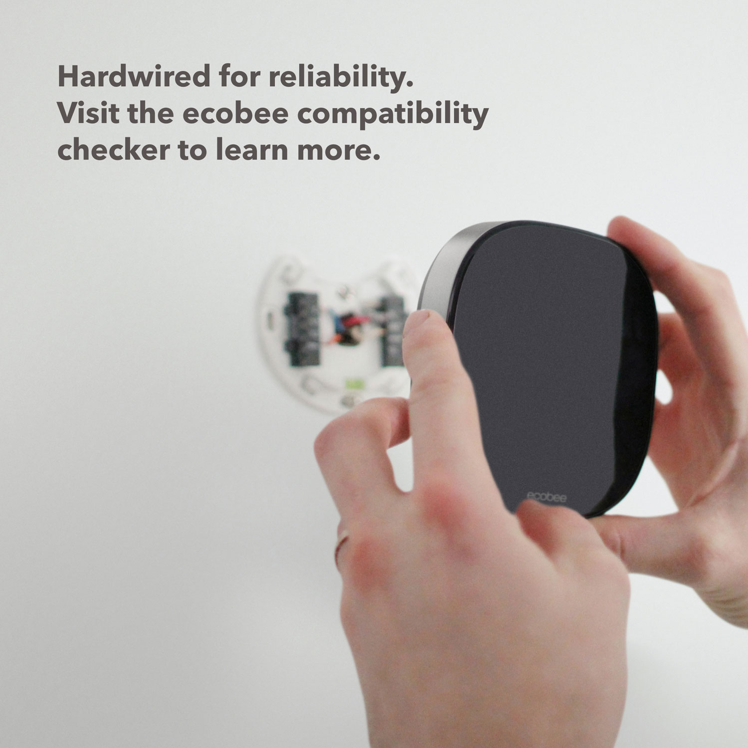 Thermostat intelligent Wi-Fi haut de gamme d'ecobee - Noir