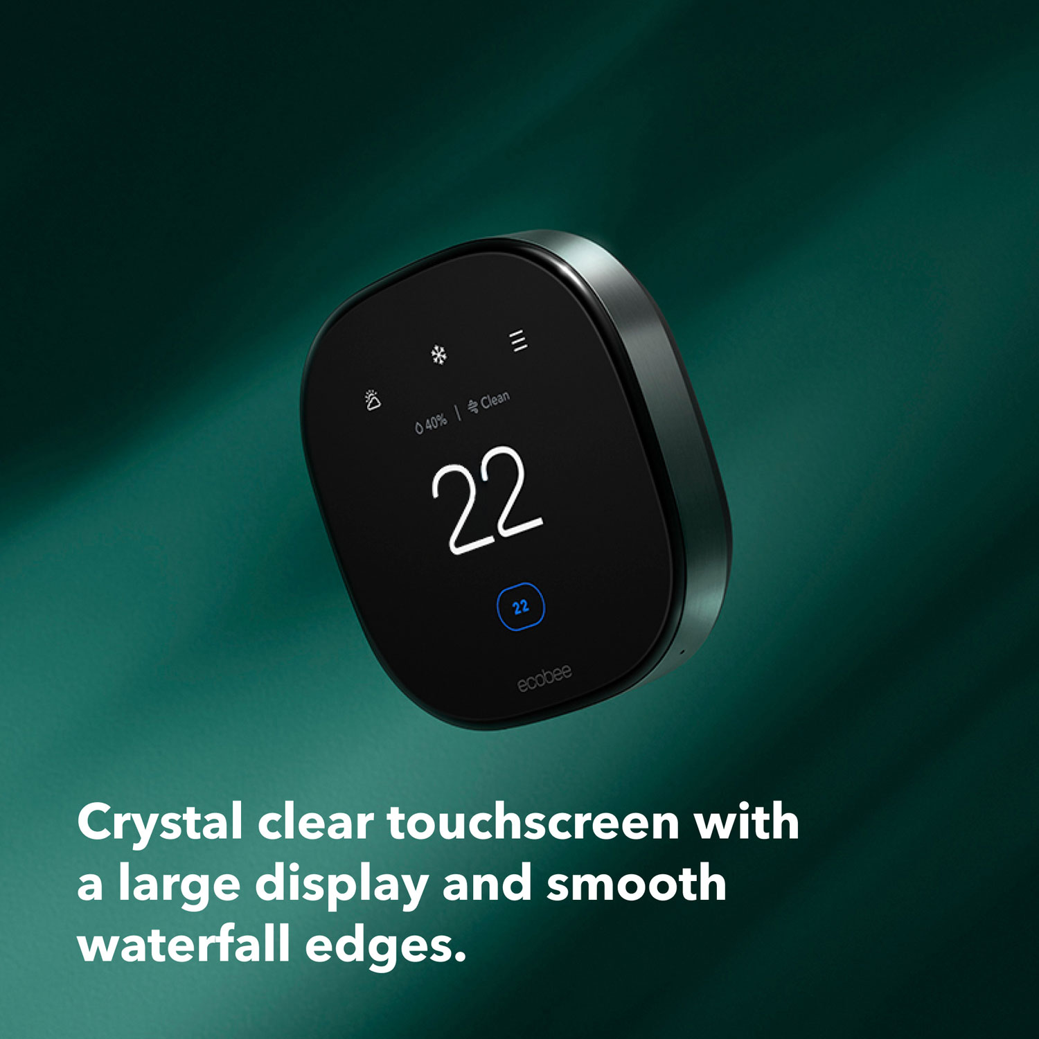 Thermostat intelligent Wi-Fi haut de gamme d'ecobee - Noir