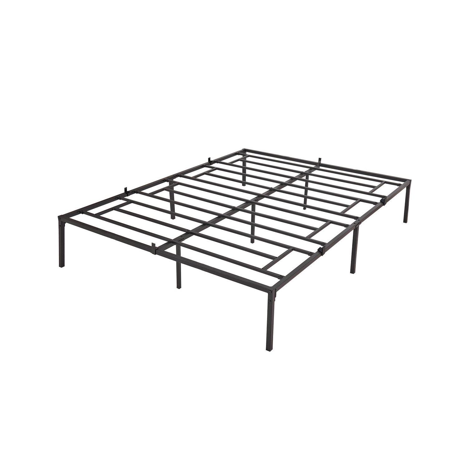 Jaxpety Metal Platform Bed Frame Mattress Foundation with Storage QUEEN SIZE