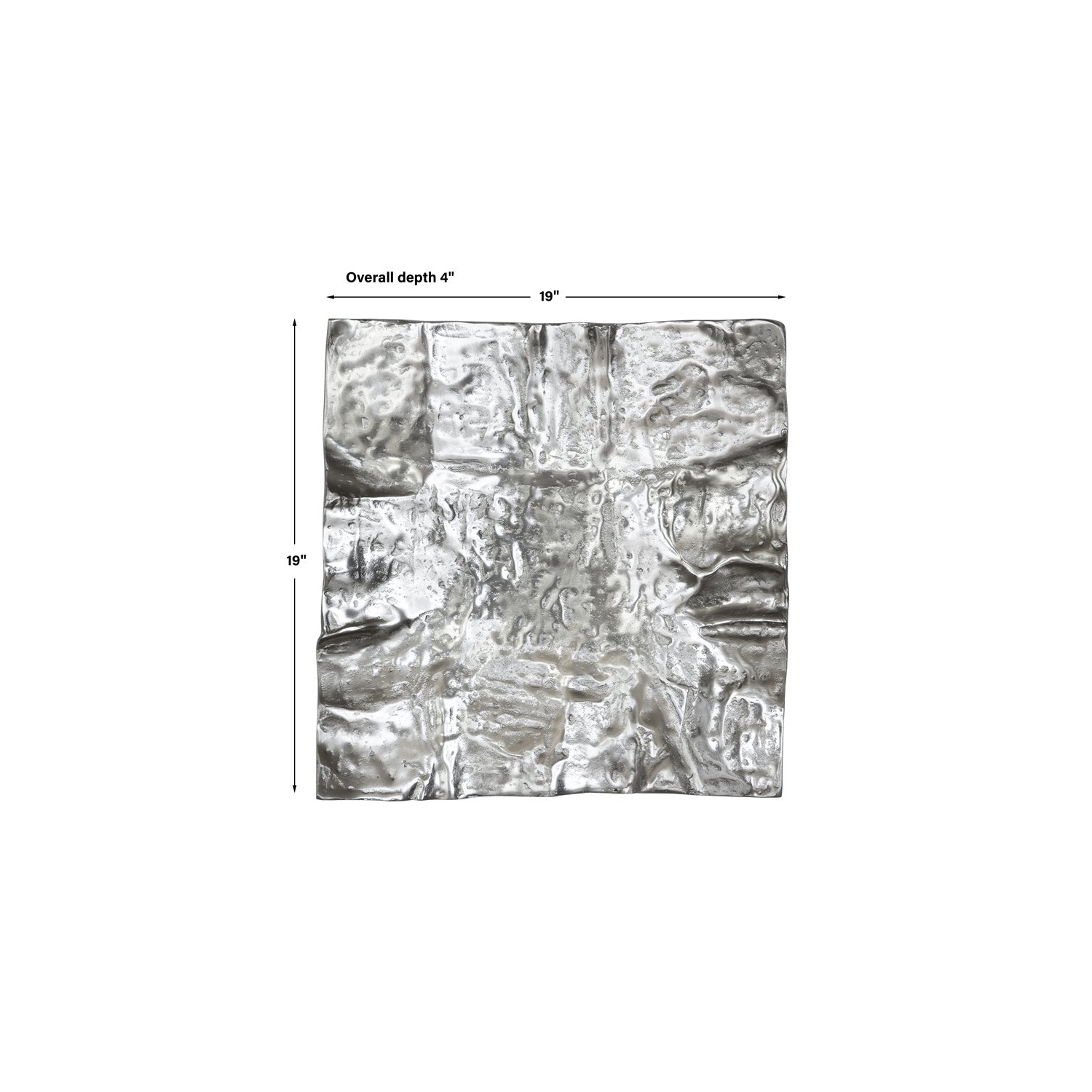 Uttermost Archive Organic Shape Contemporary Aluminum Wall Decor in Nickel