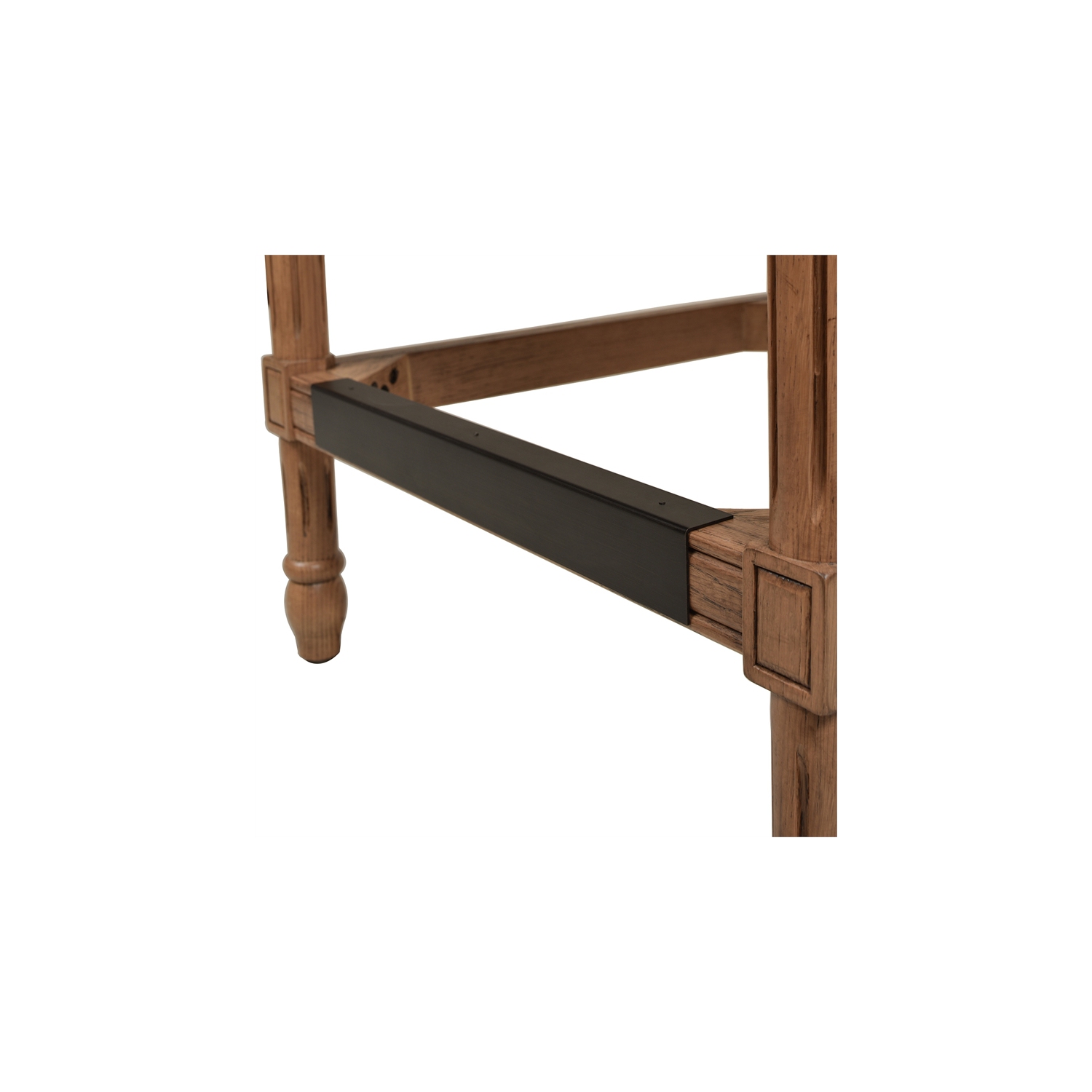 Tabouret de bar de style Triomphe en rotin tressé, polyester résistant aux taches de poivre blanc