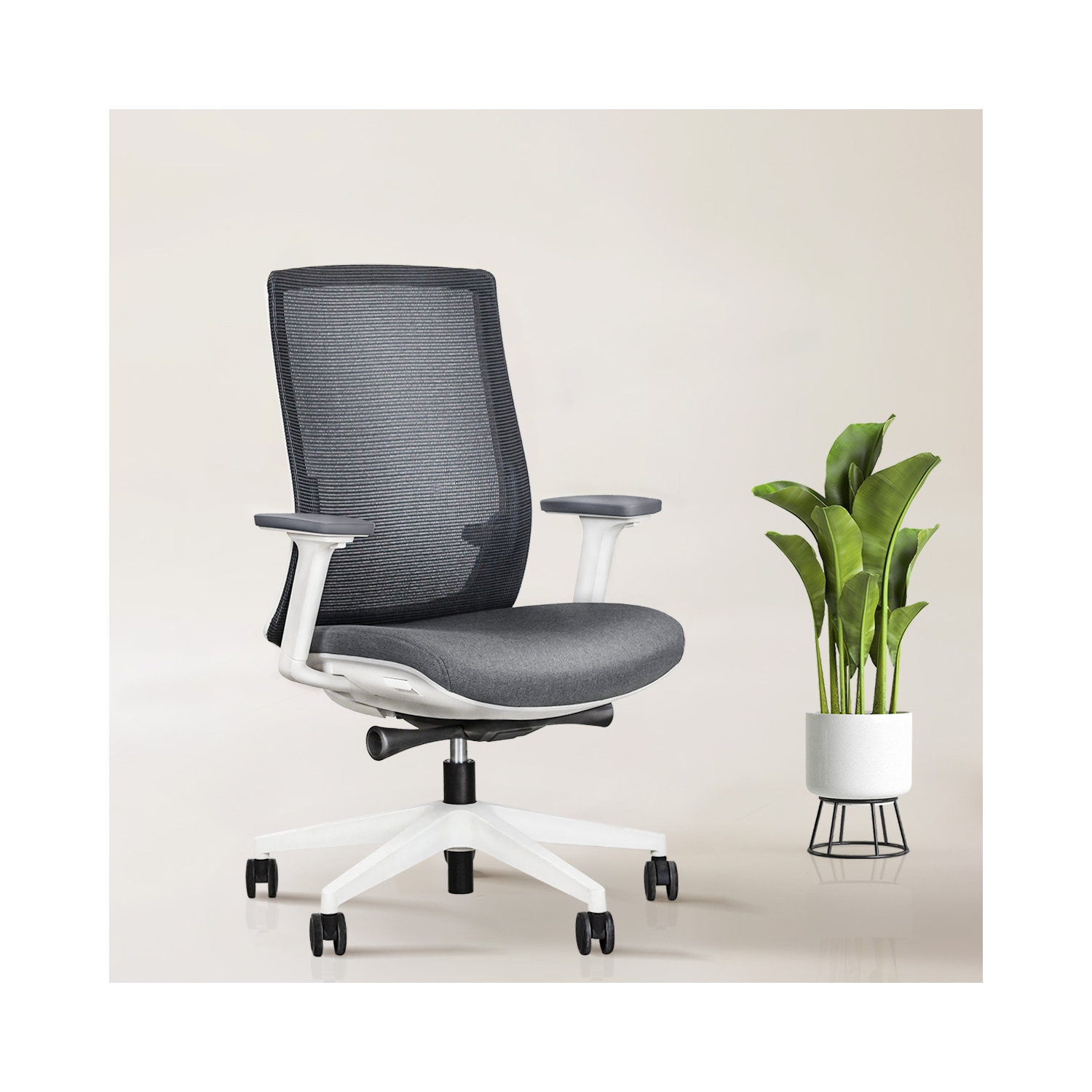 TaskChair – Fauteuil de bureau à domicile robuste, fauteuil de bureau ergonomique, soutien lombaire 4D, accoudoirs réglables