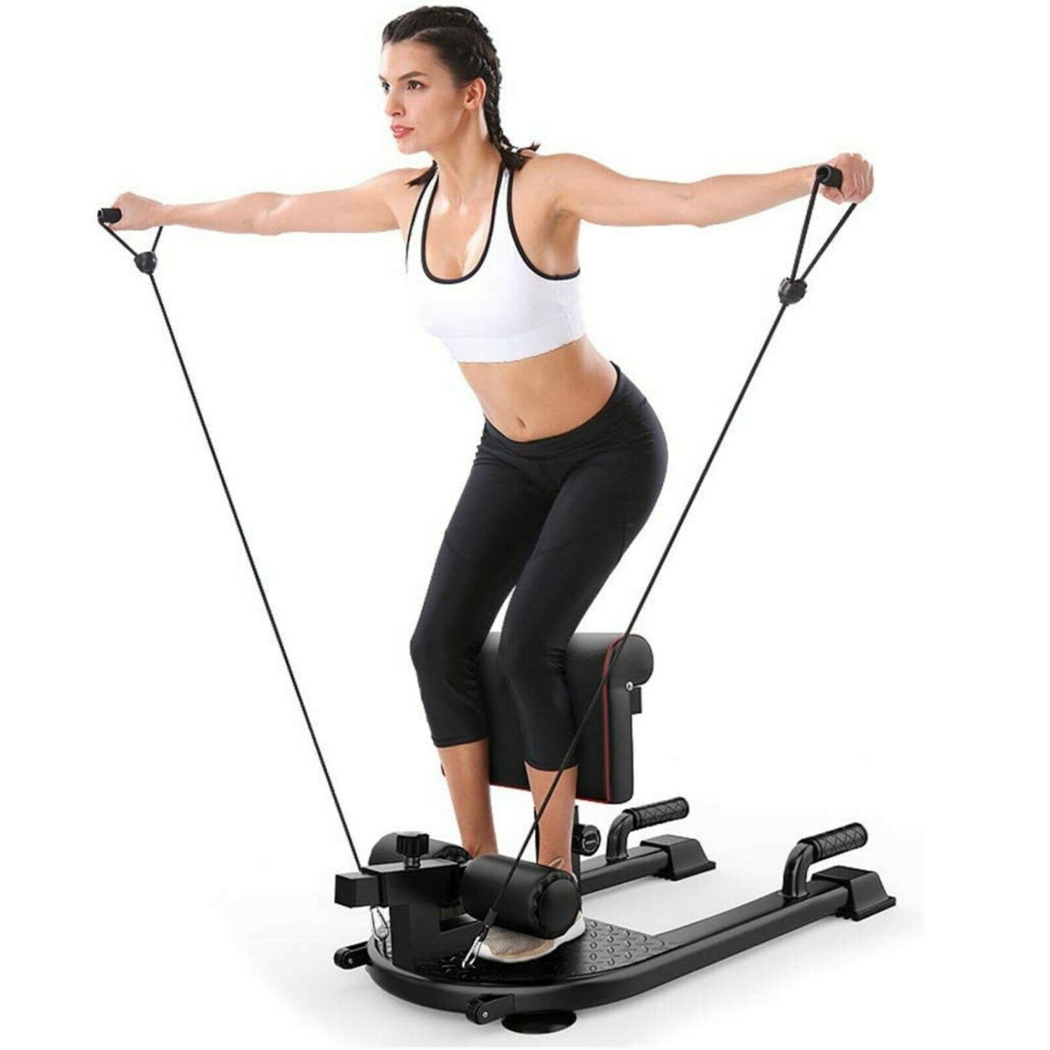 X Factor™ Multi Function Deep Sissy Squat Bench 8 in 1 Home Gym Workout Station Leg and AB Exercise Machine, with 2x Exercise Handles Abdominal