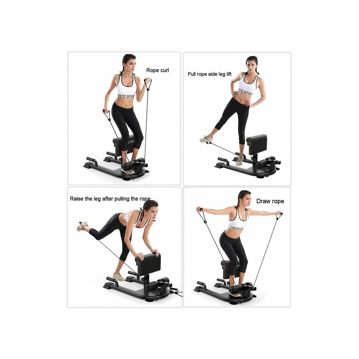 X Factor™ Multi Function Deep Sissy Squat Bench 8 in 1 Home Gym Workout Station Leg and AB Exercise Machine, with 2x Exercise Handles Abdominal