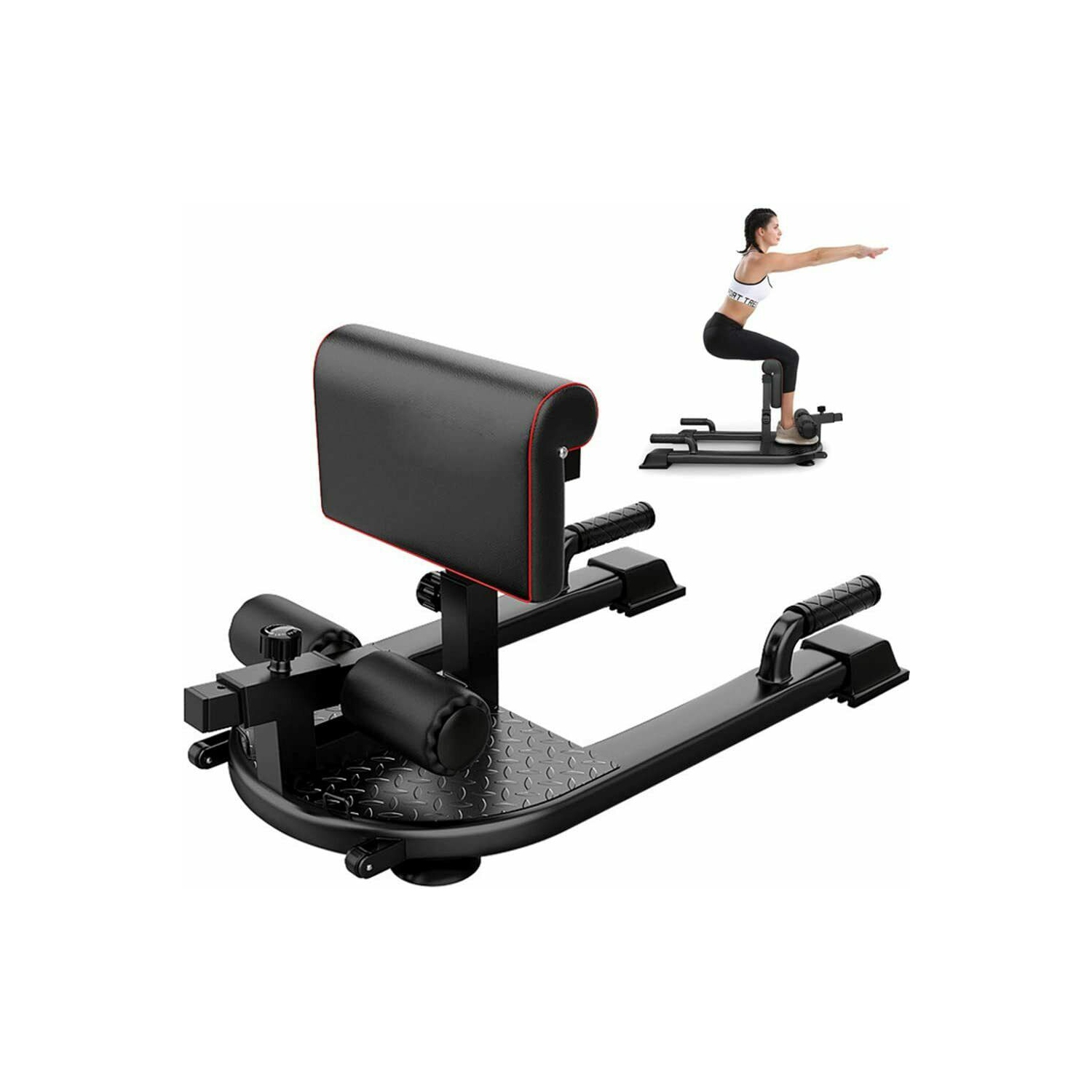 X Factor™ Multi Function Deep Sissy Squat Bench 8 in 1 Home Gym Workout Station Leg and AB Exercise Machine, with 2x Exercise Handles Abdominal