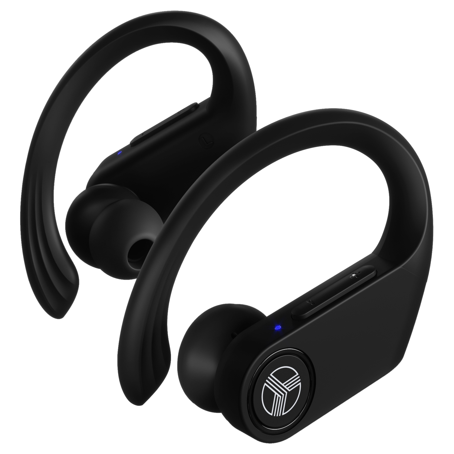 TREBLAB X3-Pro - Wireless Earbuds with Earhooks - 45H Playtime, aptX, IPX7 Waterproof Earphones - Sport Bluetooth Headphones with Charging case - Built-in Microphone - Black