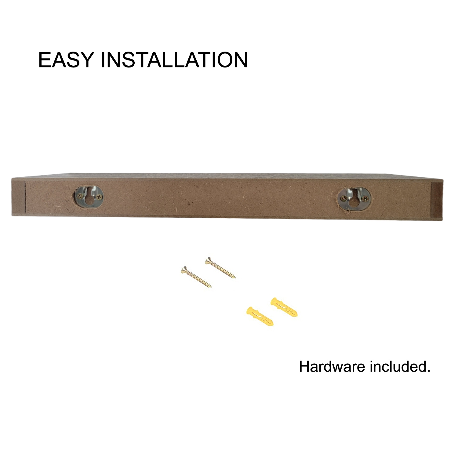 ITY International - Mini Tablette Flottante Individuelle en Bois, 16" x 5.1" x 1.5", Gris Taupe