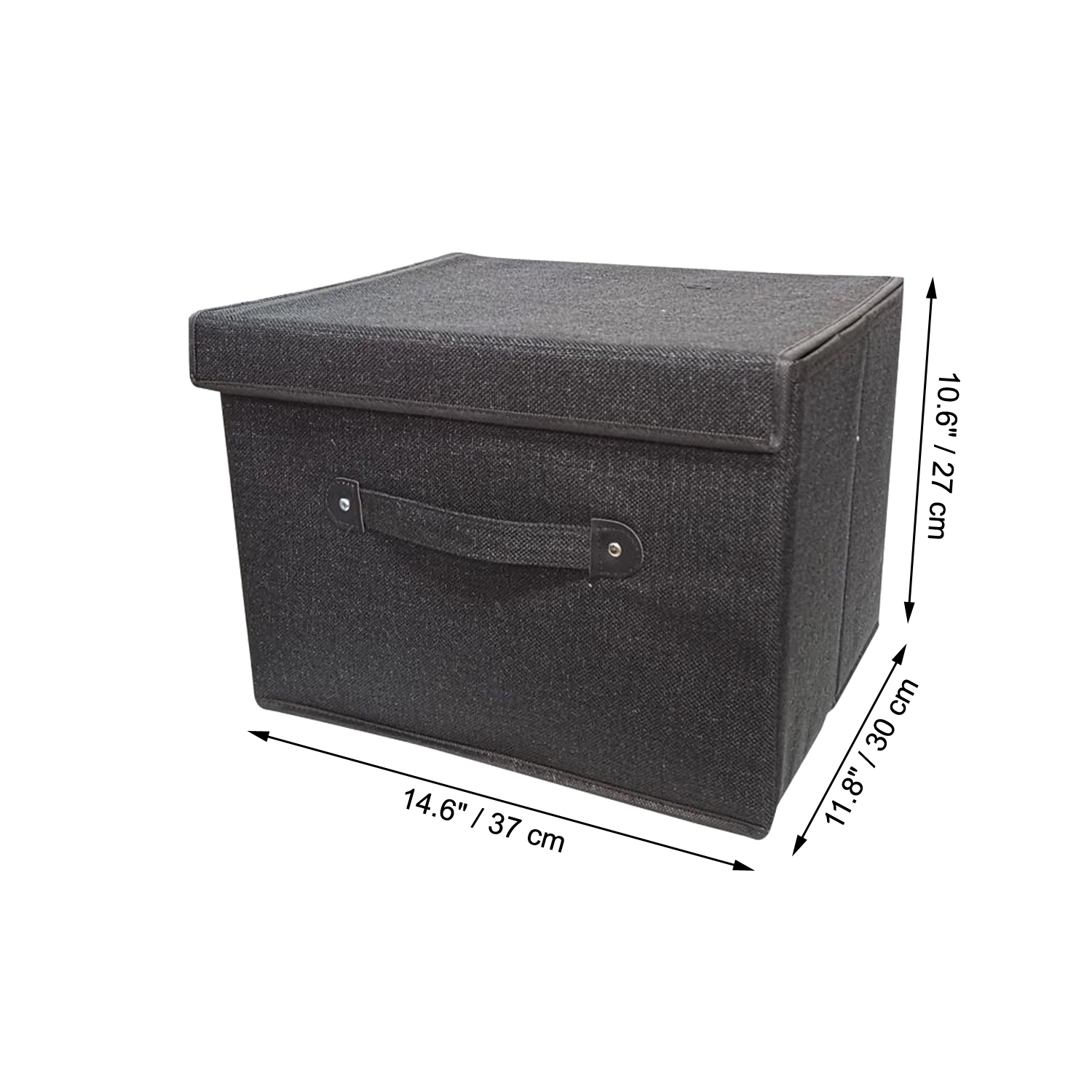 ITY International - Foldable Storage Box, 14.6"x11.8"x10.6", Black