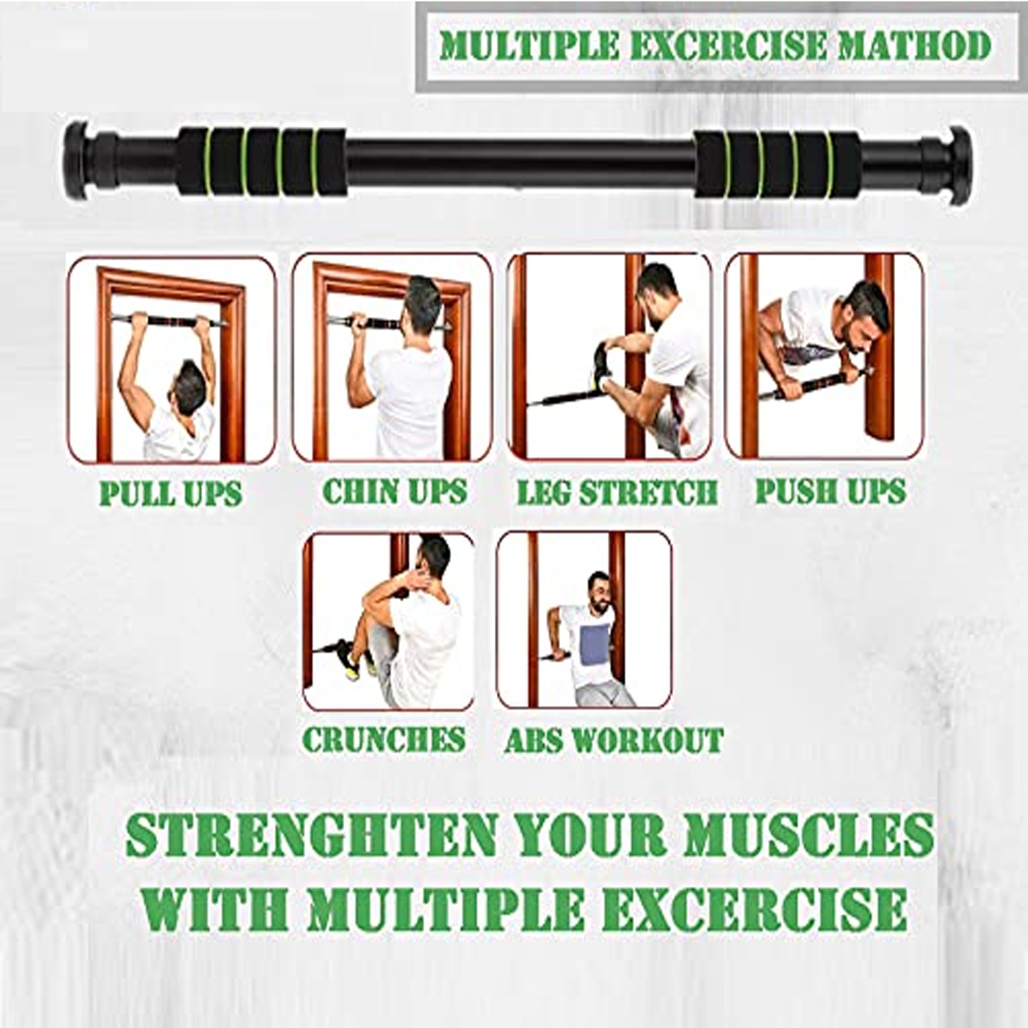 Pull-Up Door Bar Multi-Functional Heavy Duty Gym Fitness Exercise Equipment Home Workout