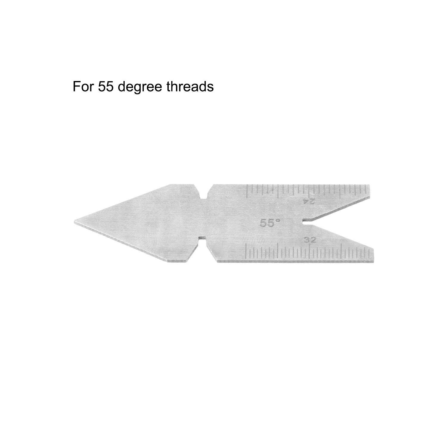 Center Gauge Angle Degrees Template Inch Metric Screw 55/60 Thread Pitch Gauge Measuring Lathe Tools