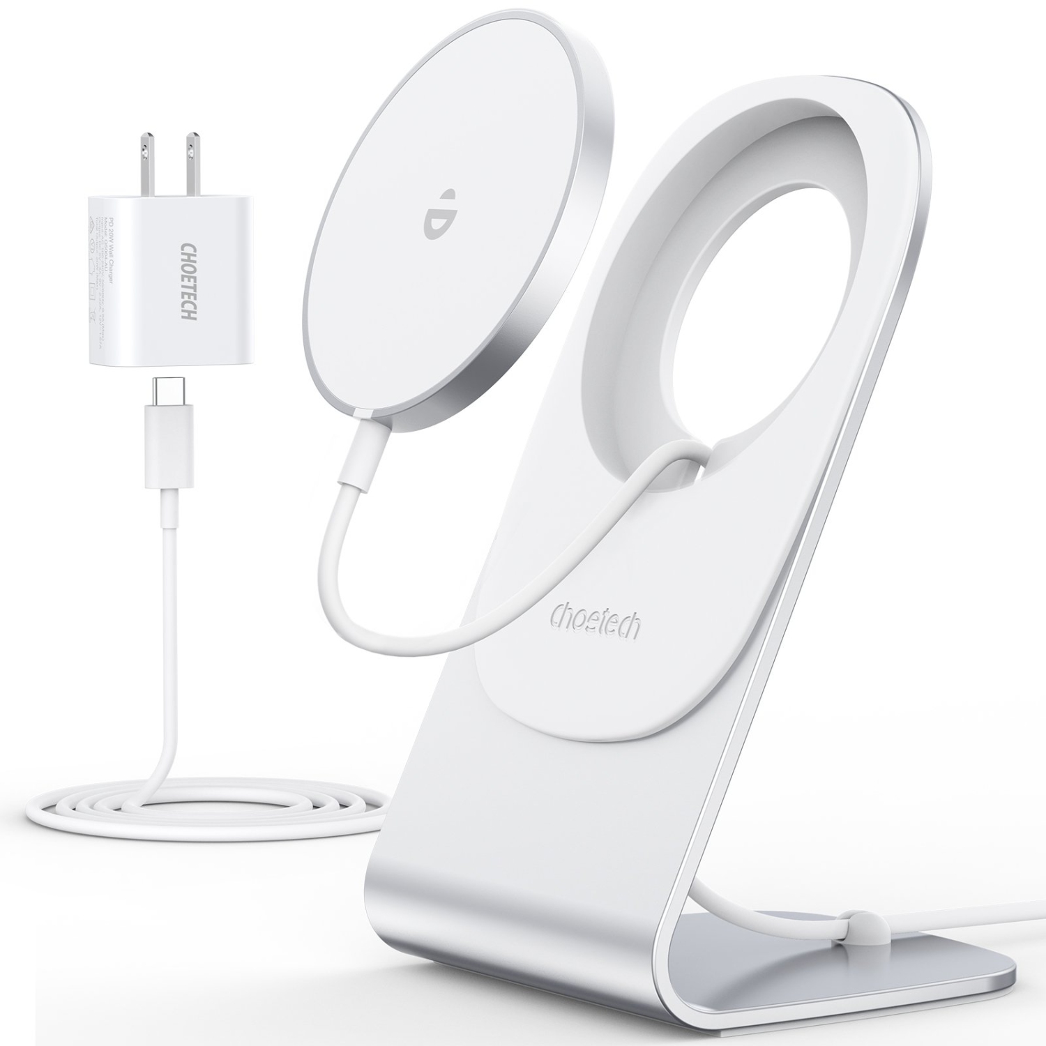Choetech MagSafe Wireless Charger Stand & Adapter (T517 + H047 + Q5004) - Brand New